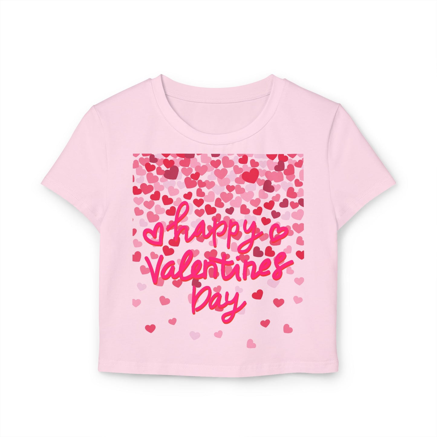 Valentine's Day Women's Baby Tee with Heart Design