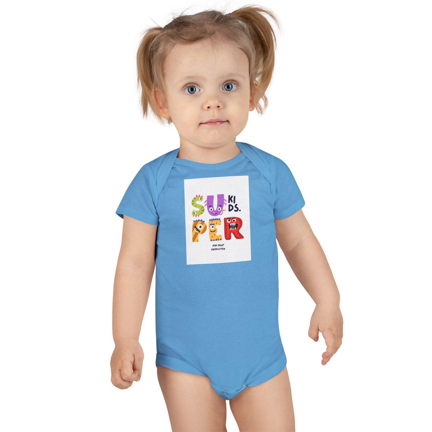 Super Cool Kids Short Sleeve Baby Onesie - Fun, Colorful Baby Apparel