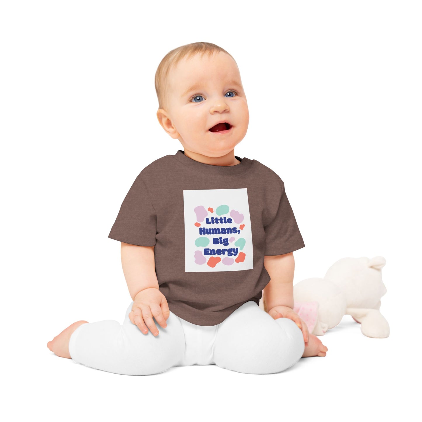 Cute Baby T-Shirt – "Little Humans, Big Energy" – Fun & Playful Infant Tee