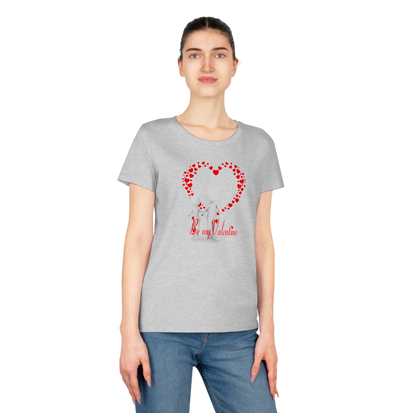 Valentine's Love Heart T-Shirt for Women - 'Be My Valentine' Design