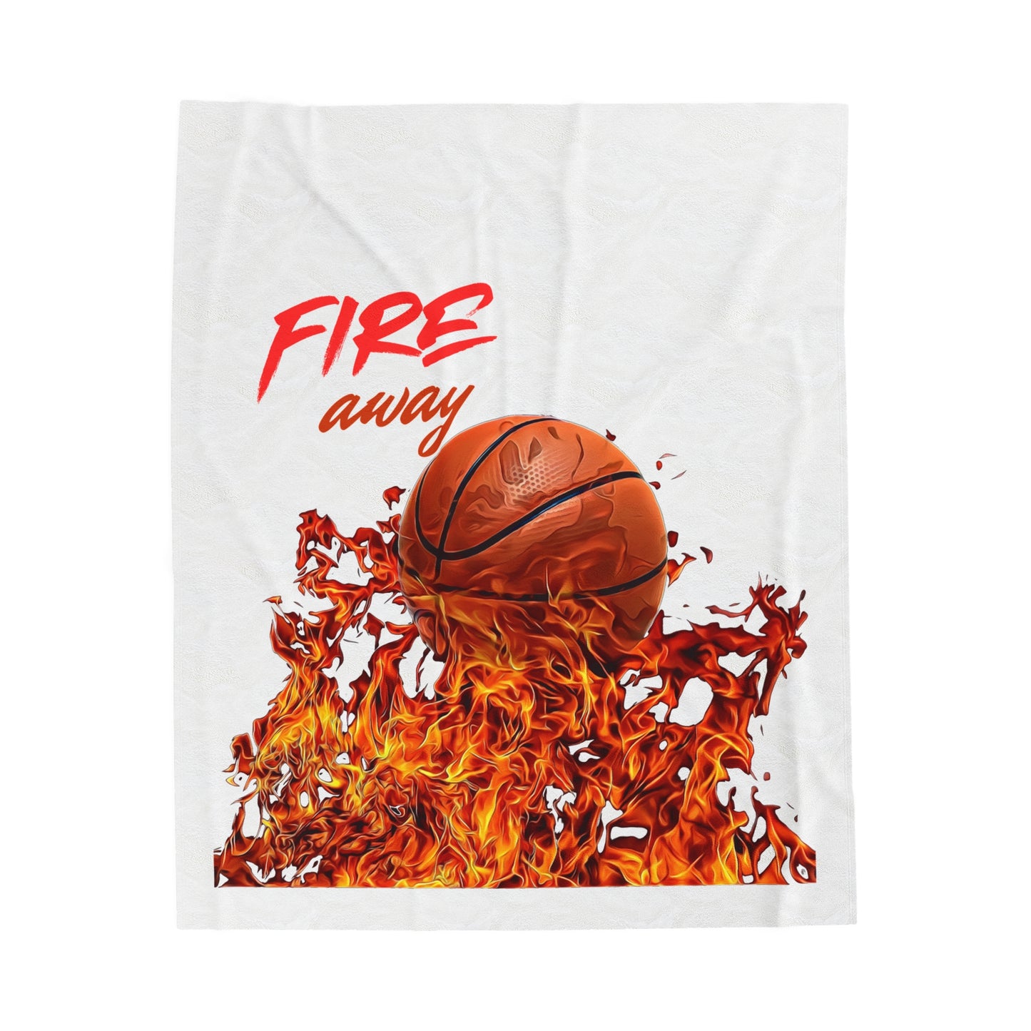 Fire Away Basketball Velveteen Plush Blanket