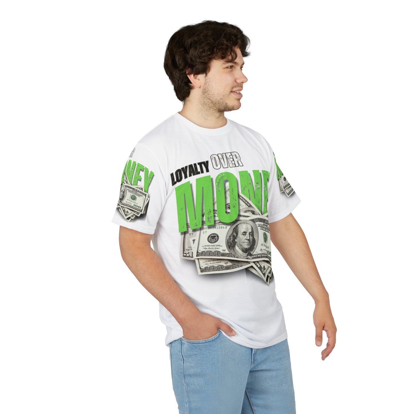 Loyalty Over Money Unisex Cut & Sew Tee - Stand Out Streetwear T-Shirt