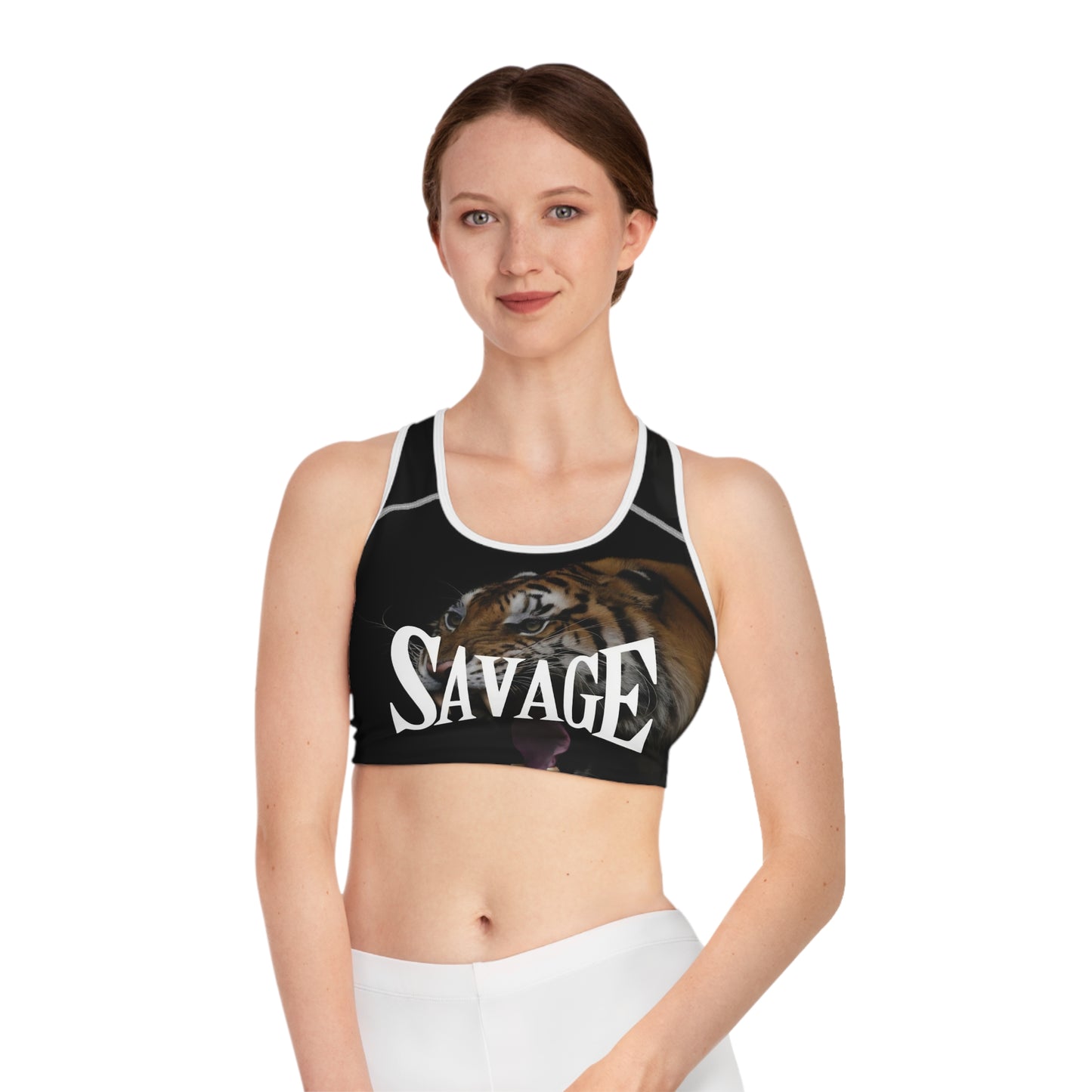 Savage Tiger Sports Bra - Fierce Athletic Wear for Bold Women