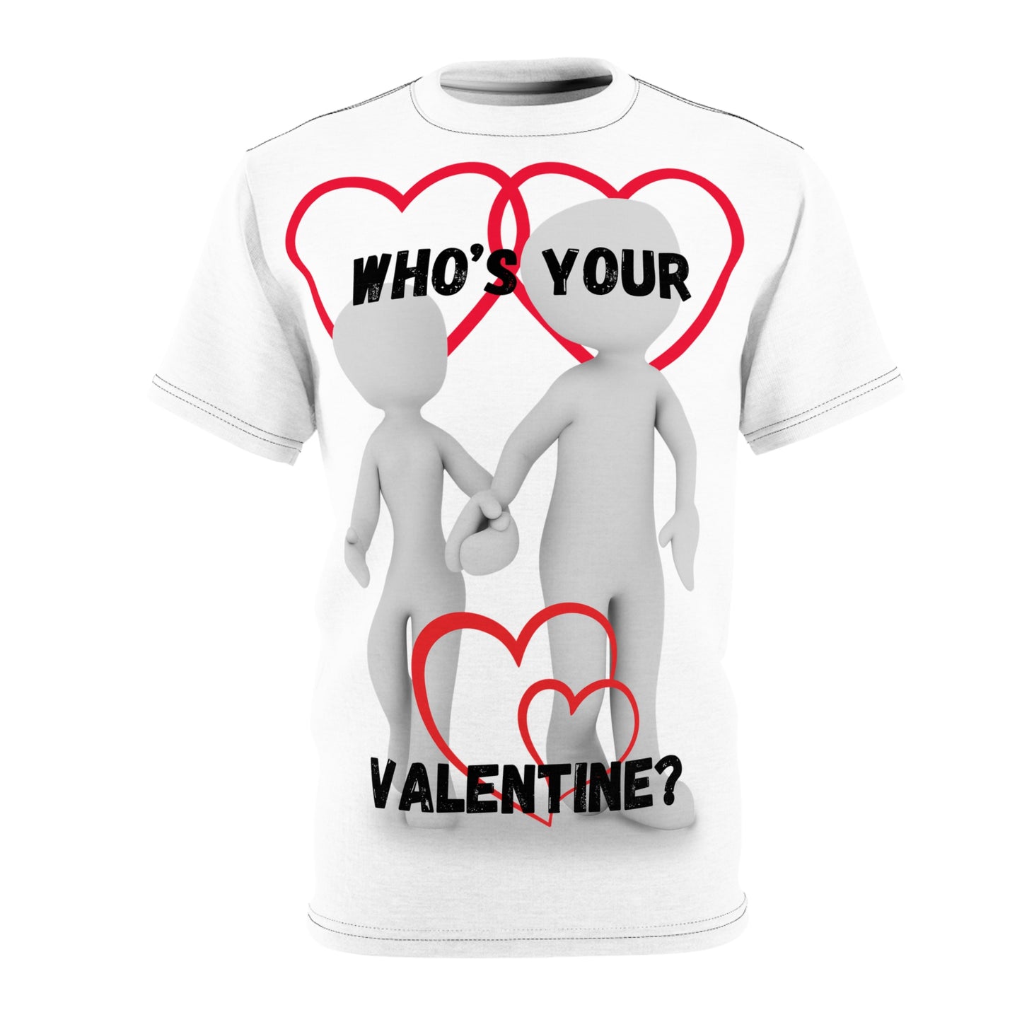 Valentine's Day Unisex Cut & Sew Tee - 'Who's Your Valentine?' Graphic