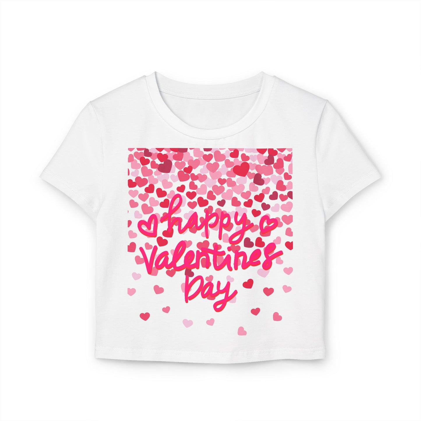 Valentine's Day Women's Baby Tee with Heart Design