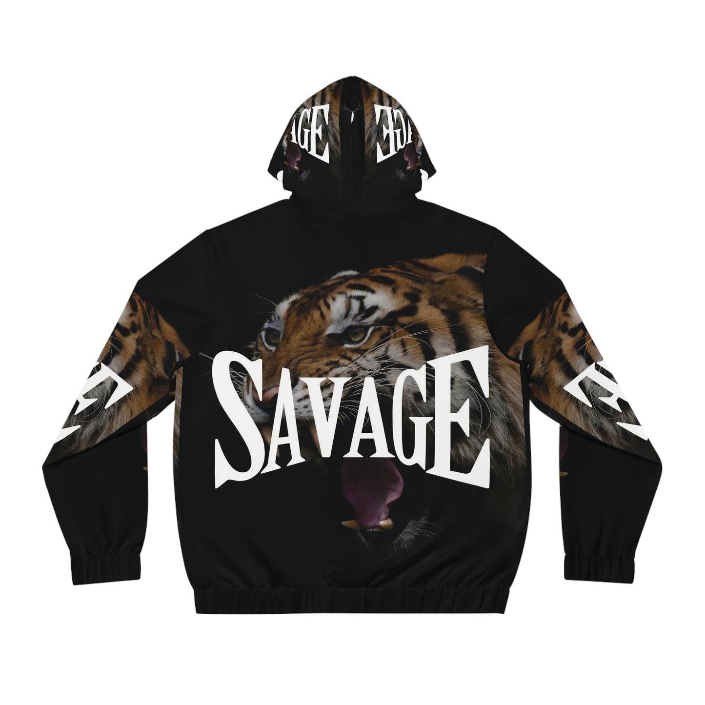 Savage Tiger Men's Full-Zip Hoodie - Bold Urban Wear