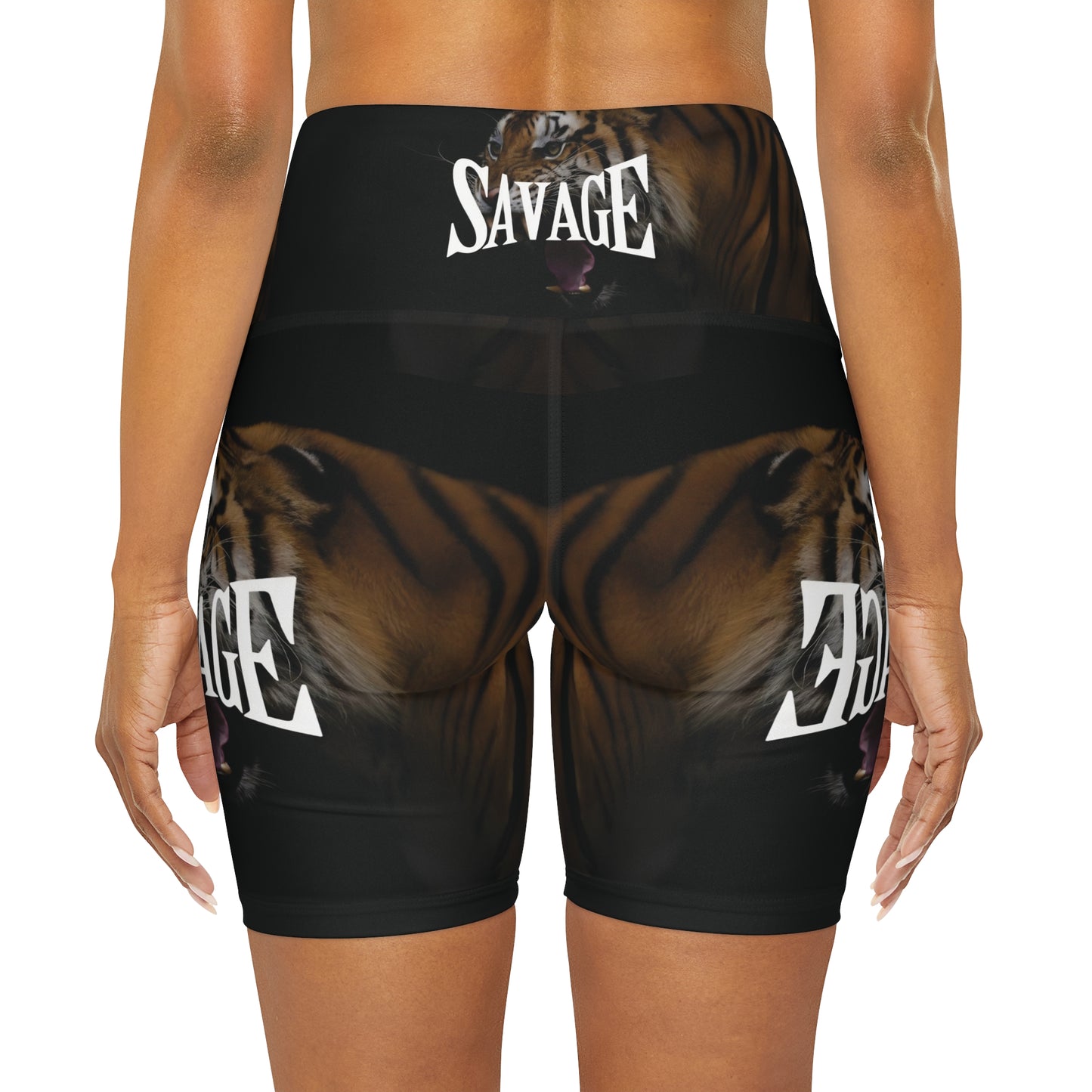 Savage High Waisted Yoga Shorts - Fierce Style for Active Confidence