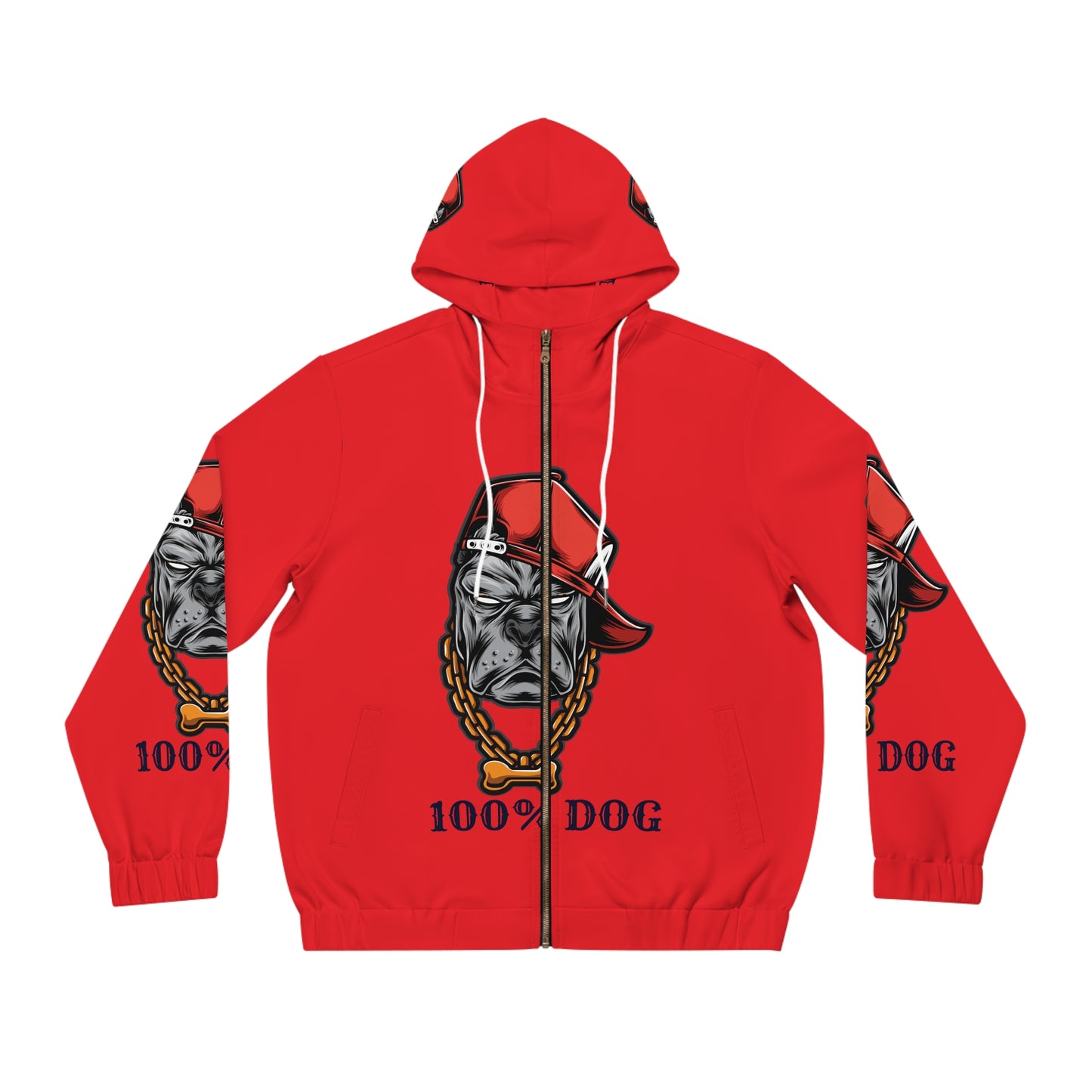 Hip Hop Bulldog Full-Zip Hoodie - 100% Dog Style