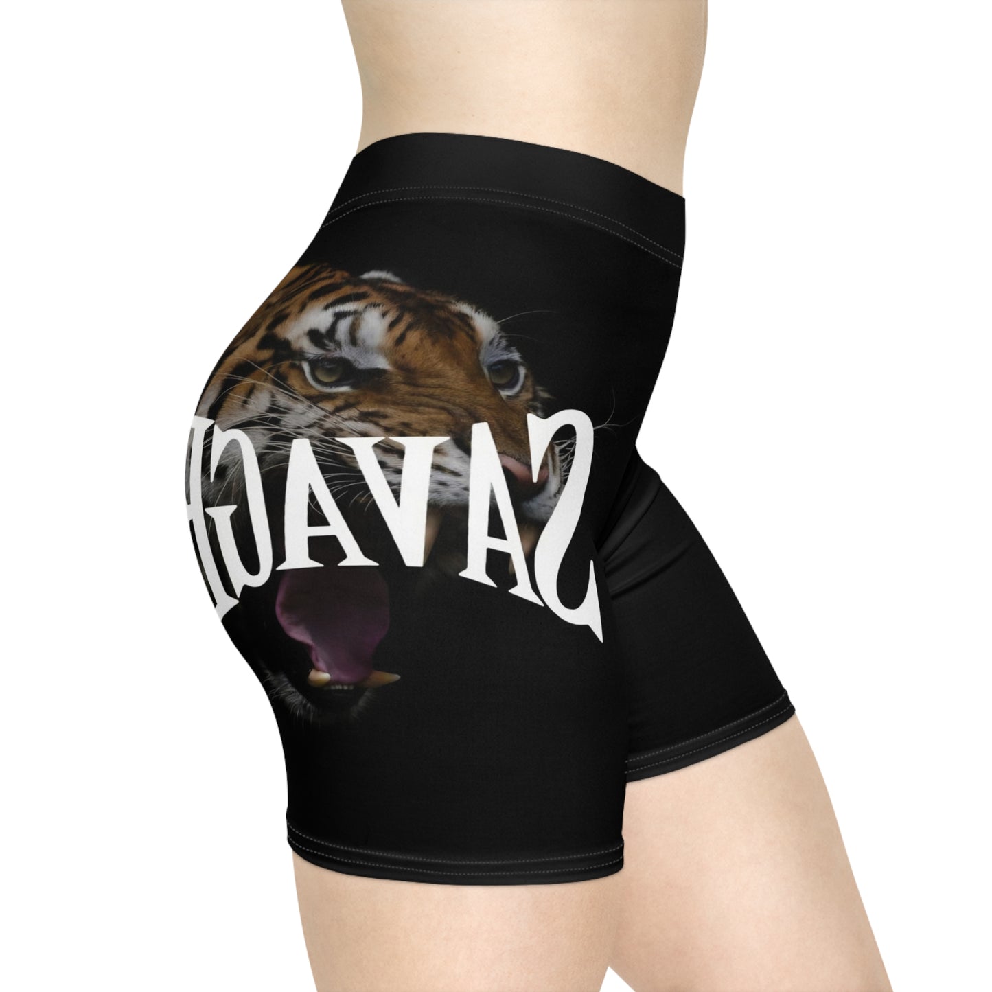 Fierce Tiger Women's Biker Shorts - Savage Edge Design