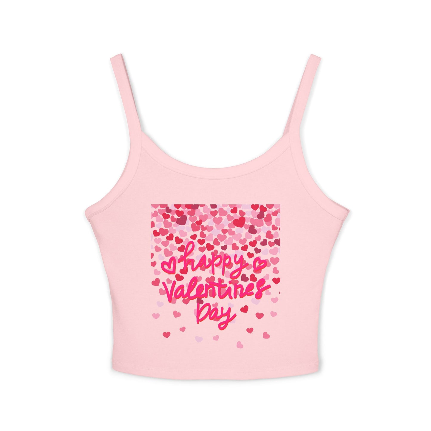 Valentine's Day Heart Pattern Women's Spaghetti Strap Tank Top