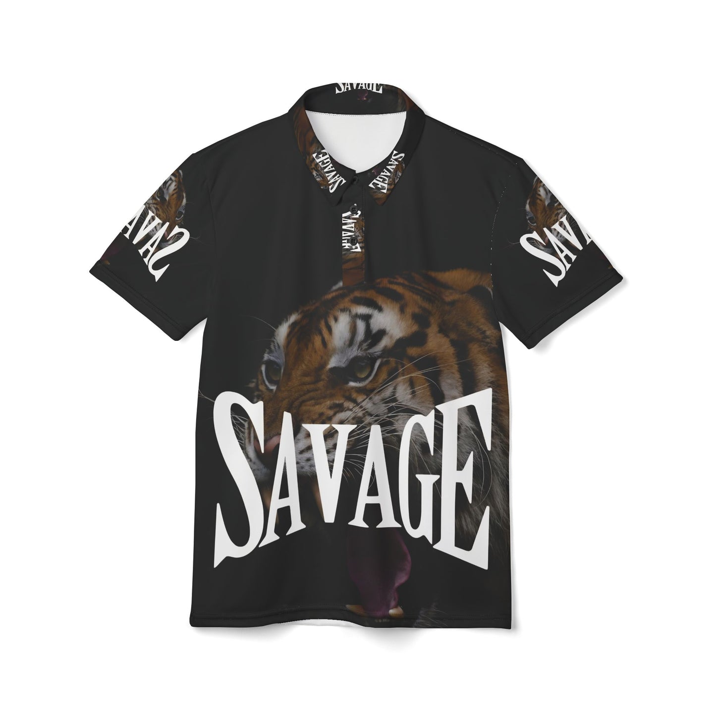 Savage Tiger Unisex Polo Shirt - Bold Statement Style for Wild Souls