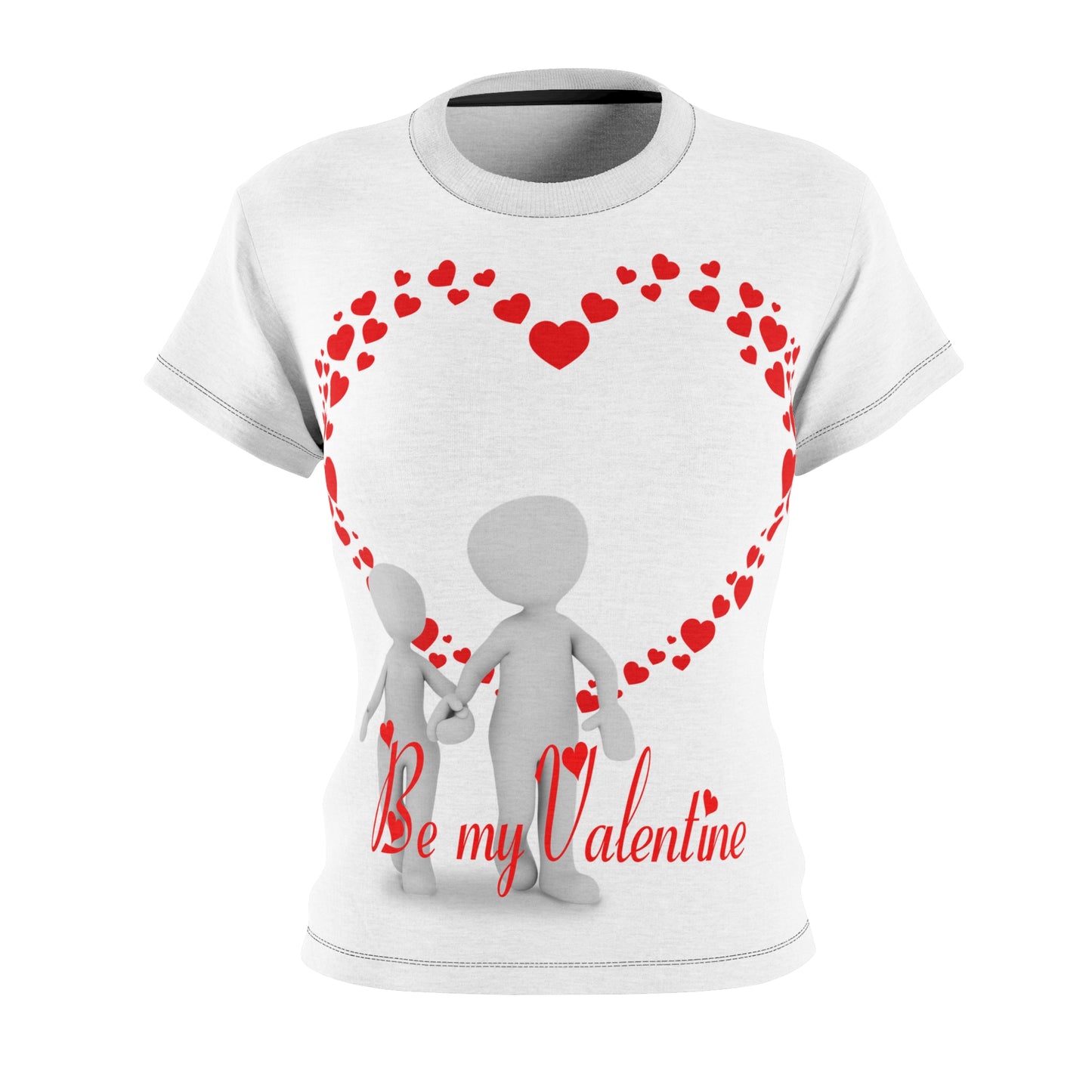 Valentine's Day Women&#039;s Cut &amp; Sew Tee - "Be My Valentine" Heart Design