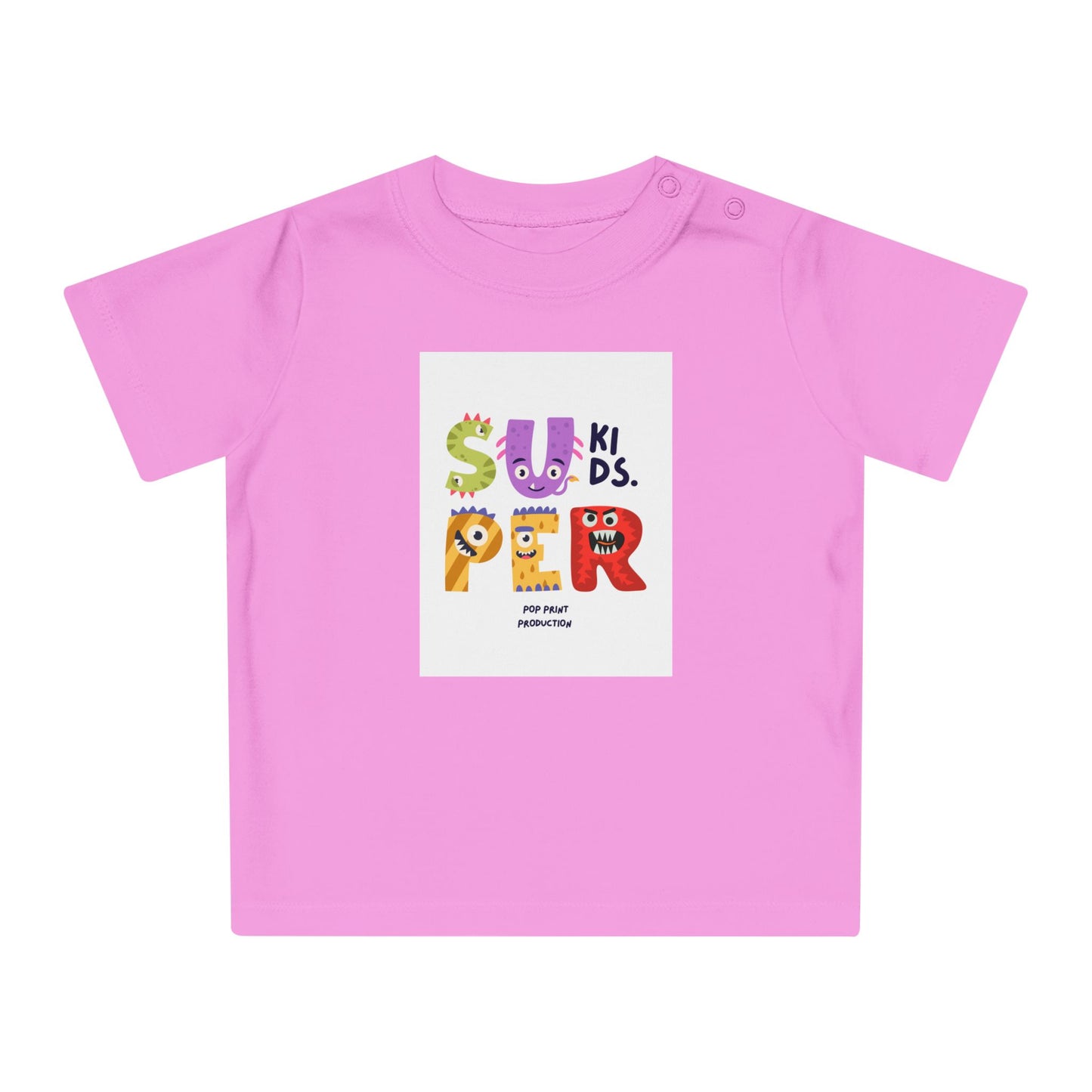 Super Kids Baby T-Shirt - Cute Cartoon Design for Playful Infants