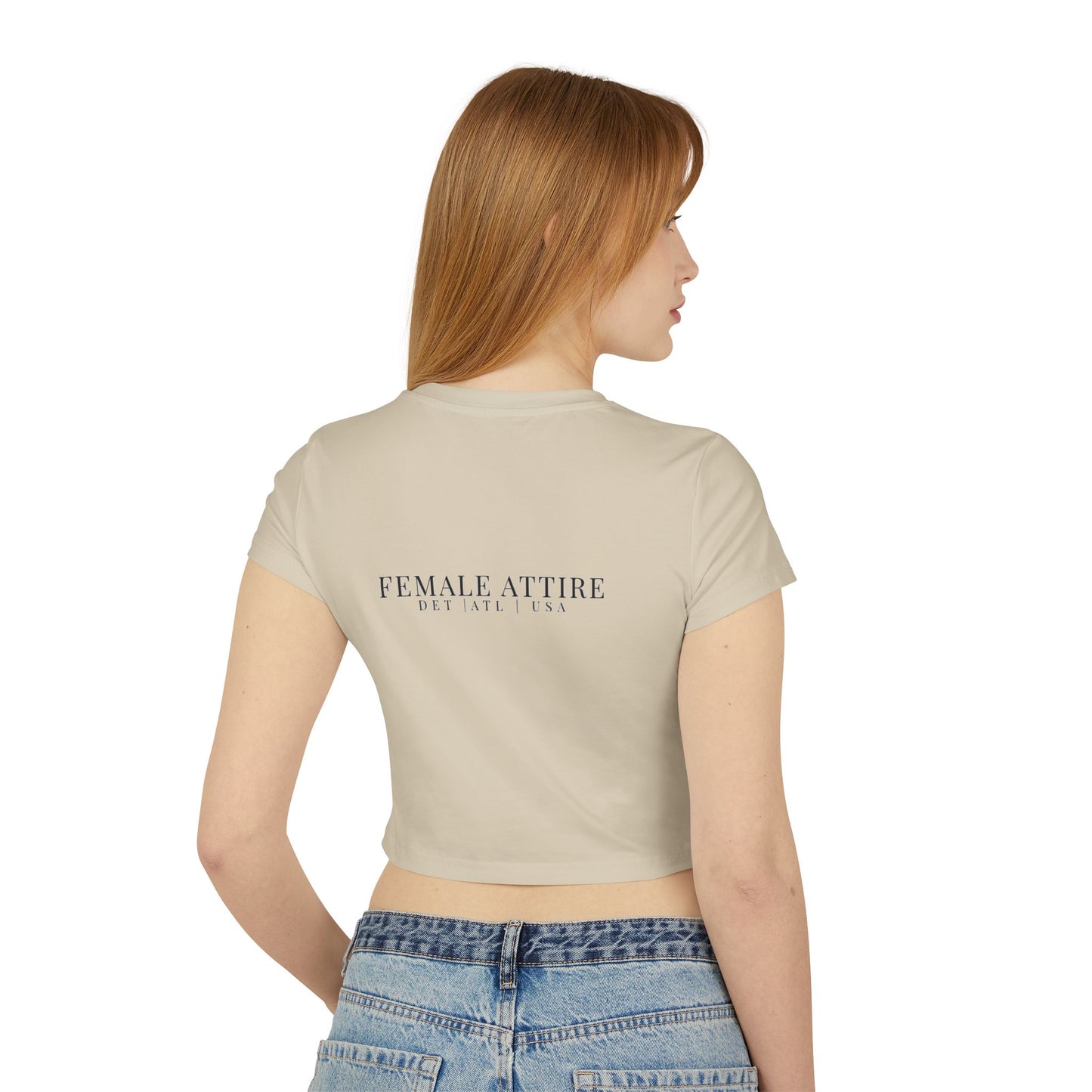 Trendy Women's Baby Tee with Feminine Graphic Design - Perfect for Casual Outings