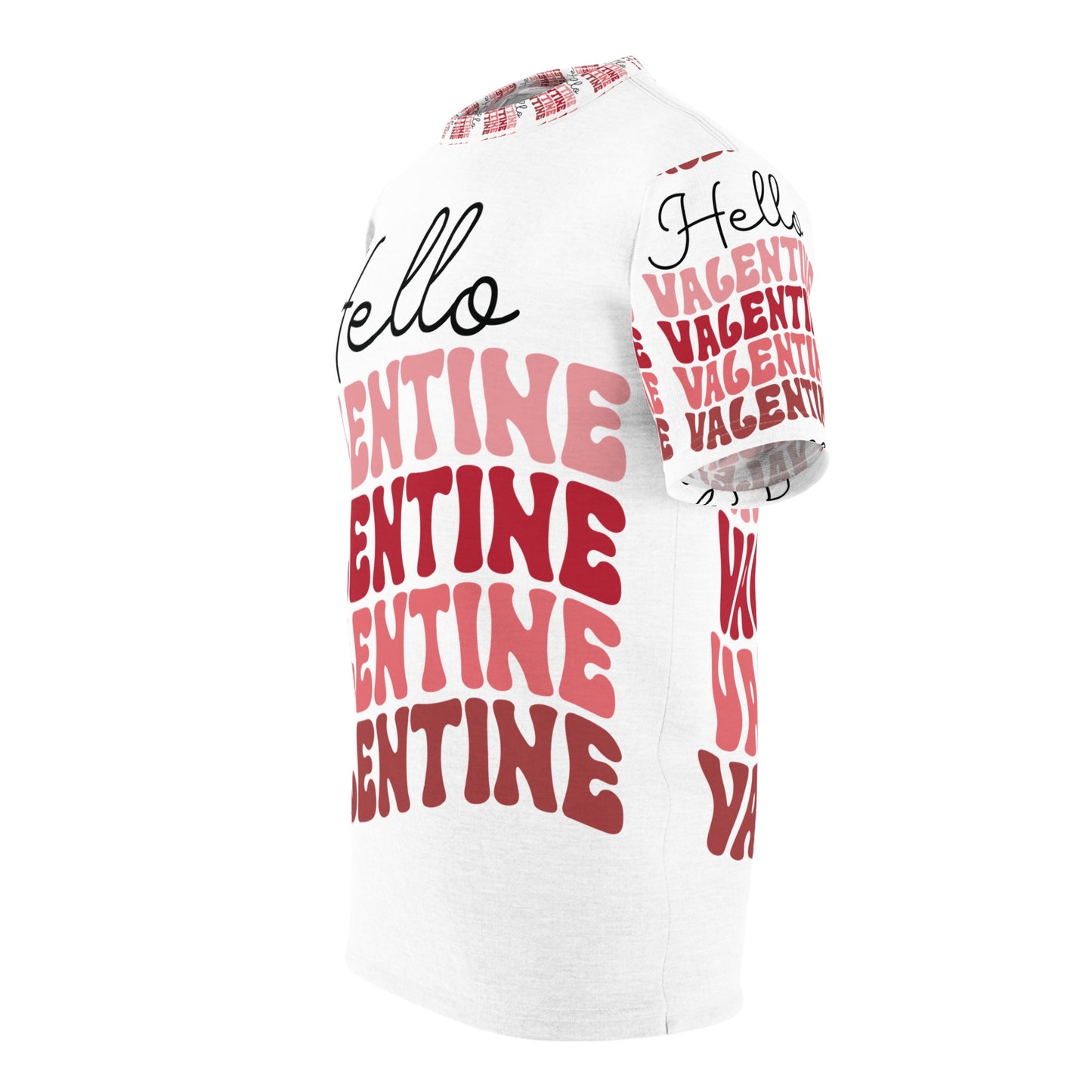 Hello Valentine Unisex Cut & Sew Tee - Fun and Festive Valentine's Day T-Shirt