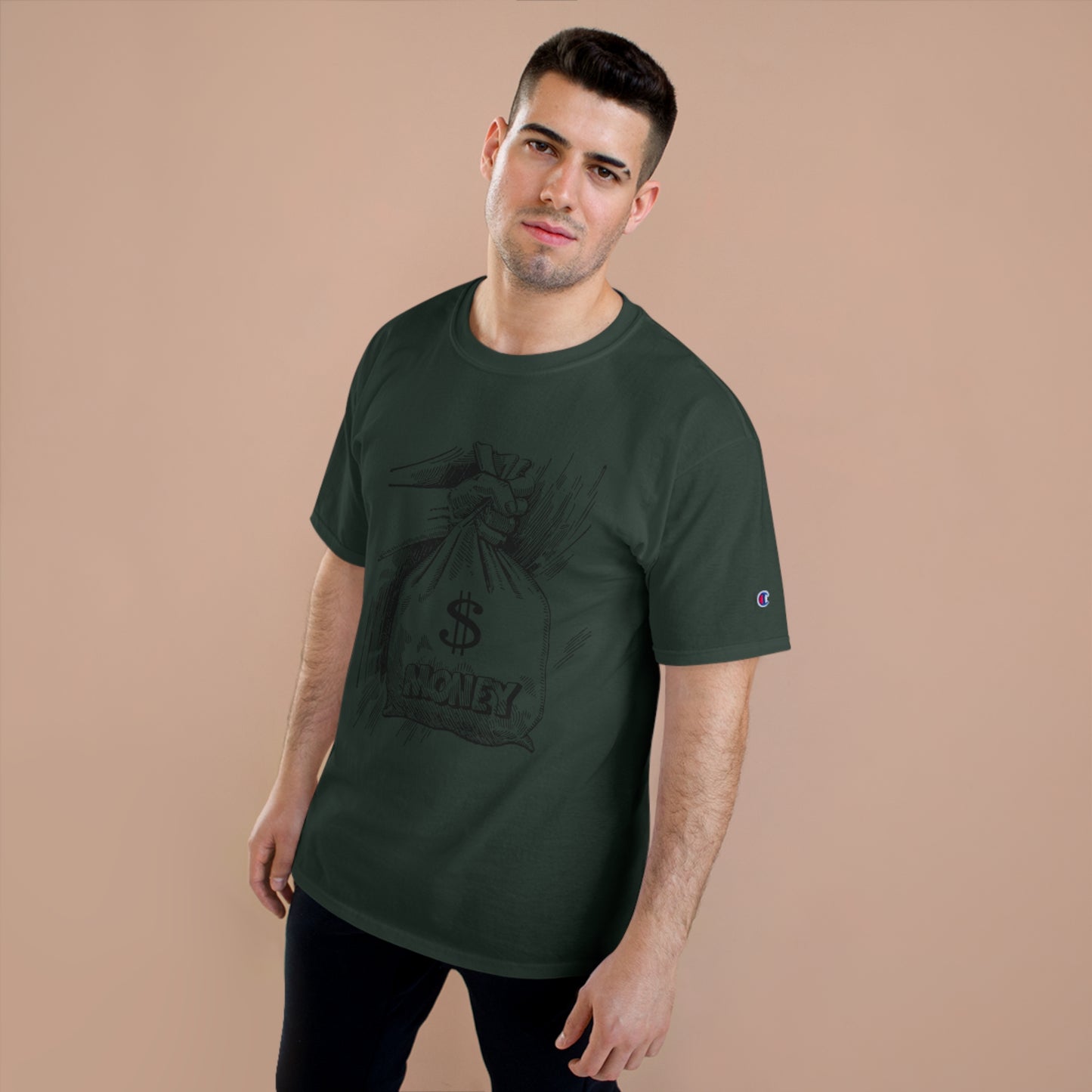 Champion Money Graphic T-Shirt - Casual Wear for Trendsetters