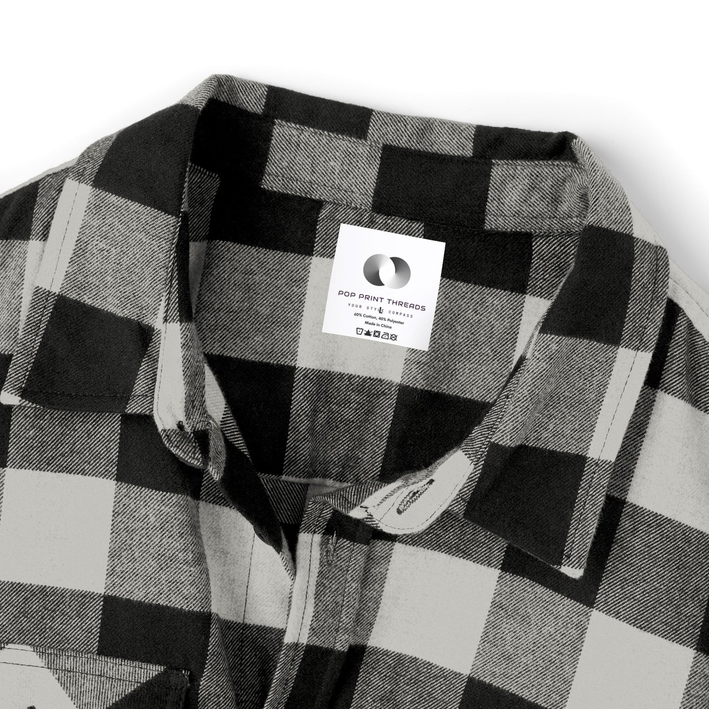 Cozy Black & White Flannel Shirt for All Seasons