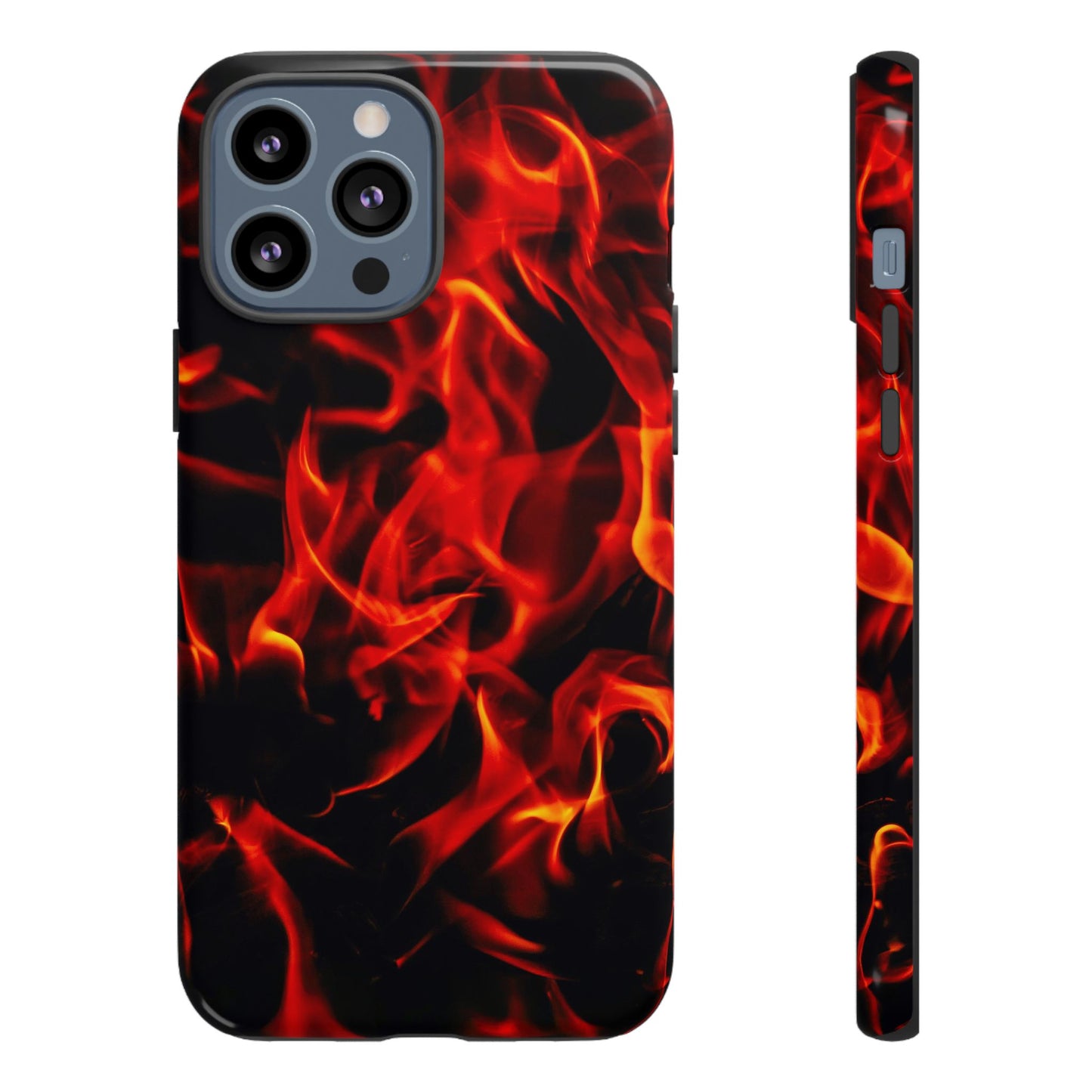 Fire Design Tough Phone Case - Bold Protection with Fiery Vibes