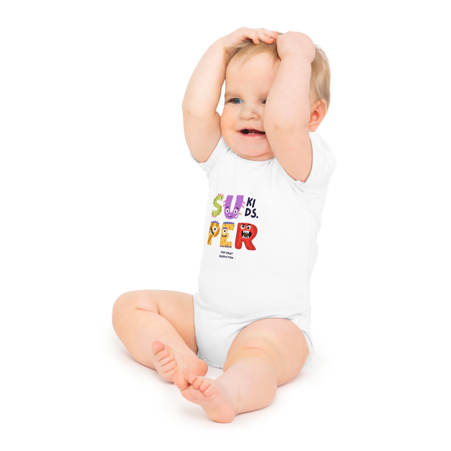 Super Kids Short Sleeve Baby Bodysuit - Cute and Fun Infant Outfit