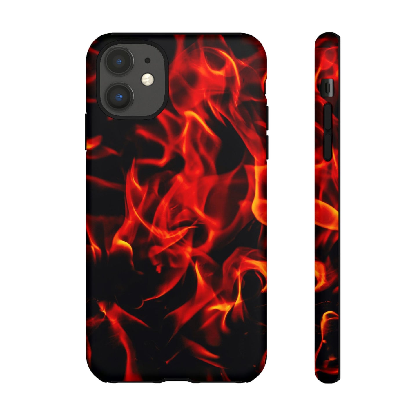 Fire Design Tough Phone Case - Bold Protection with Fiery Vibes