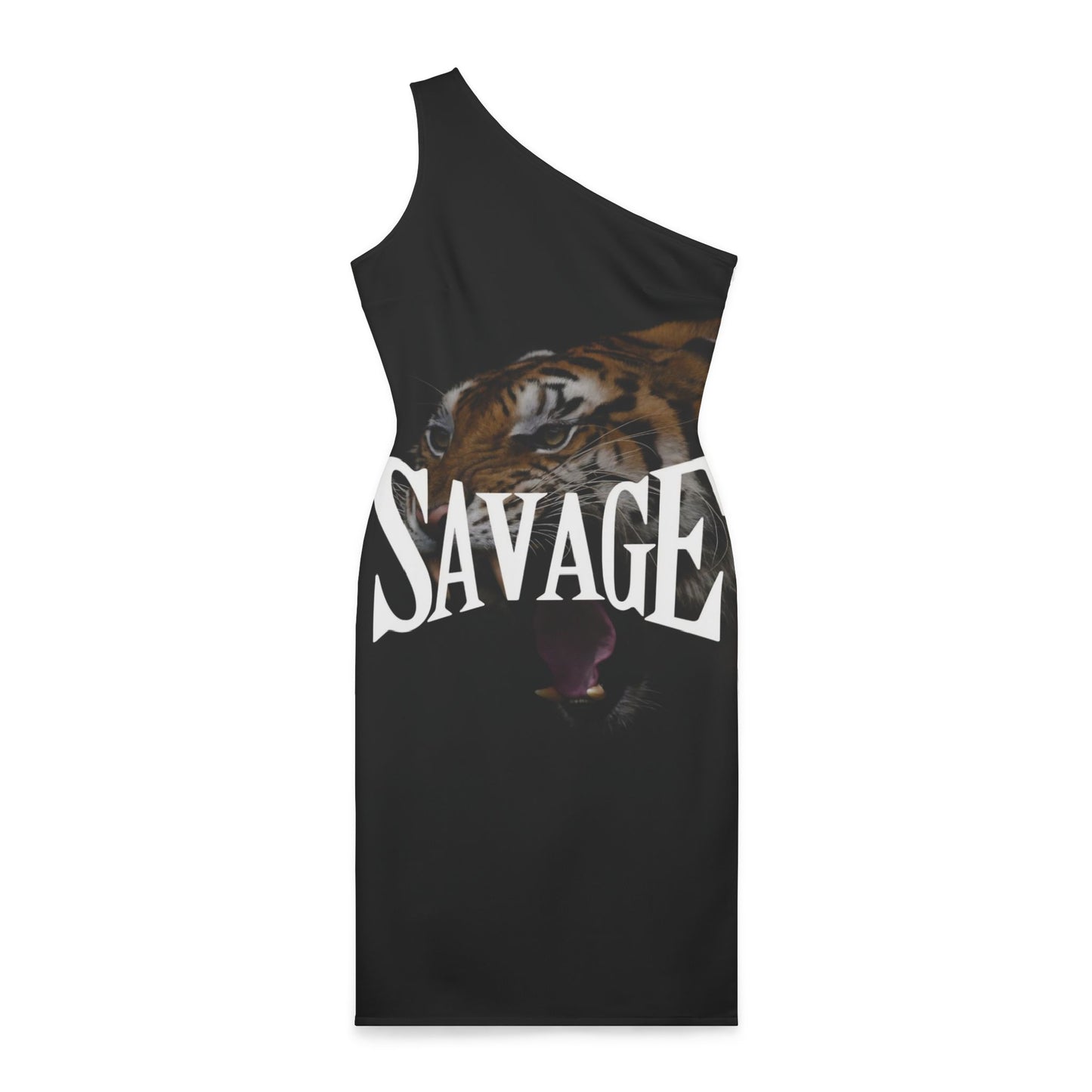 Savage Tiger Shoulder Dress - Fierce & Stylish Evening Wear