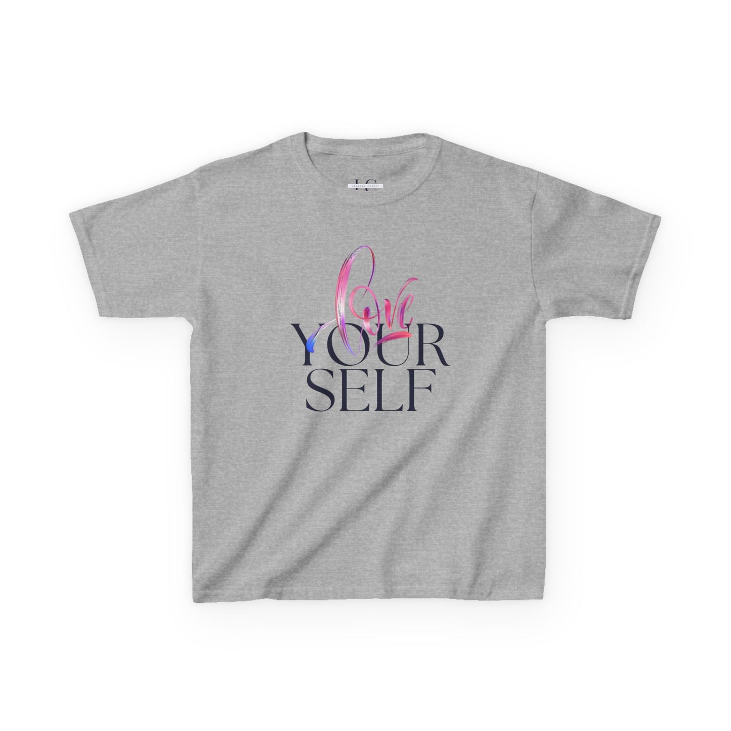 Kids 'Love Yourself' Heavy Cotton Tee - Positive Vibes & Self-Esteem T-Shirt