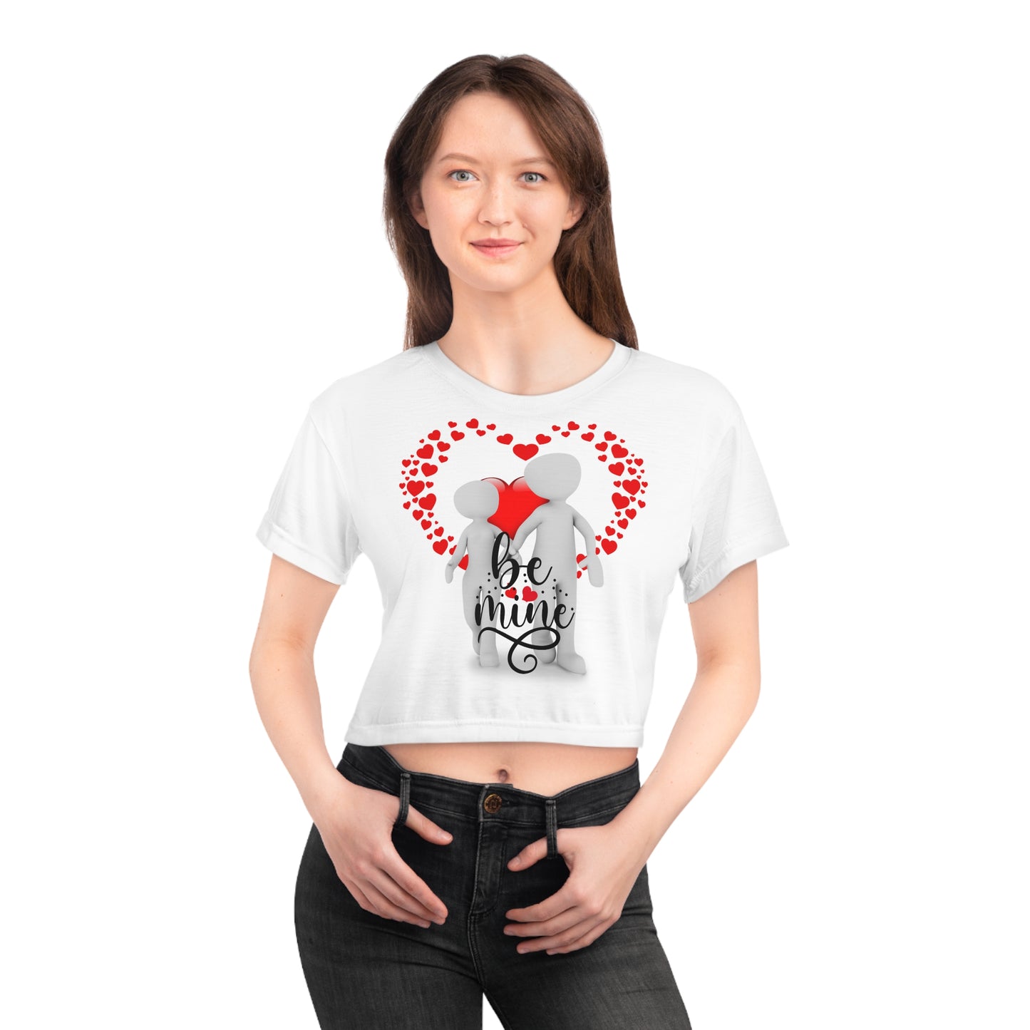 Be Mine Crop Tee (AOP)