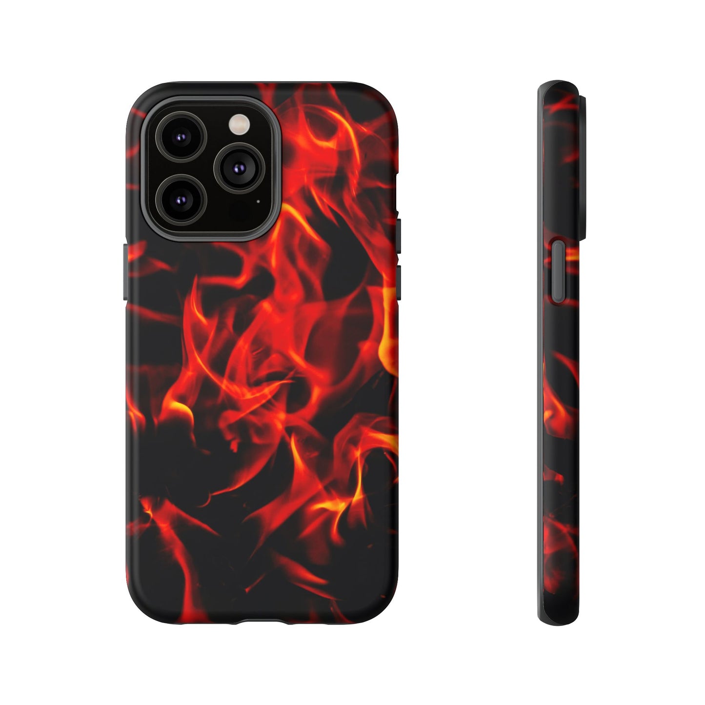 Fire Design Tough Phone Case - Bold Protection with Fiery Vibes