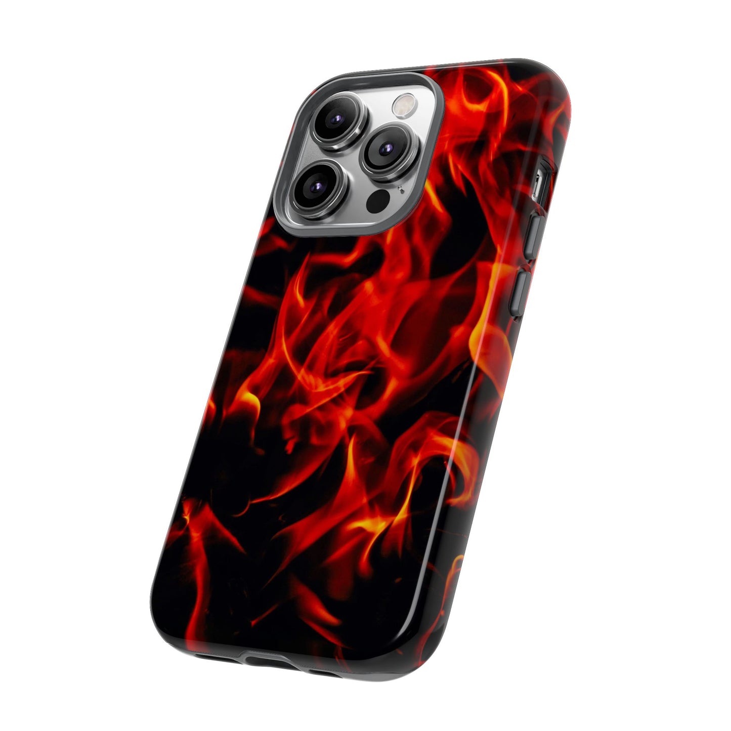 Fire Design Tough Phone Case - Bold Protection with Fiery Vibes