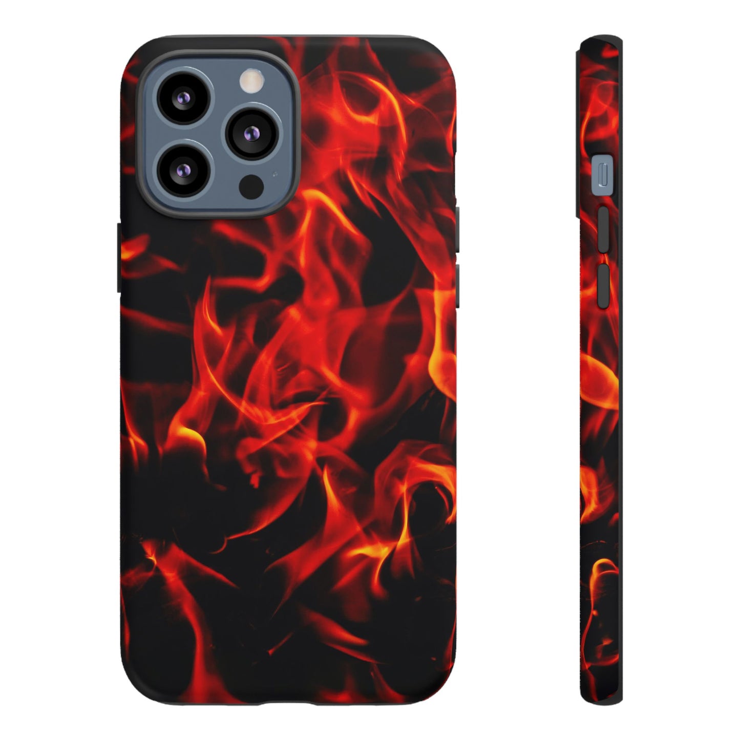 Fire Design Tough Phone Case - Bold Protection with Fiery Vibes