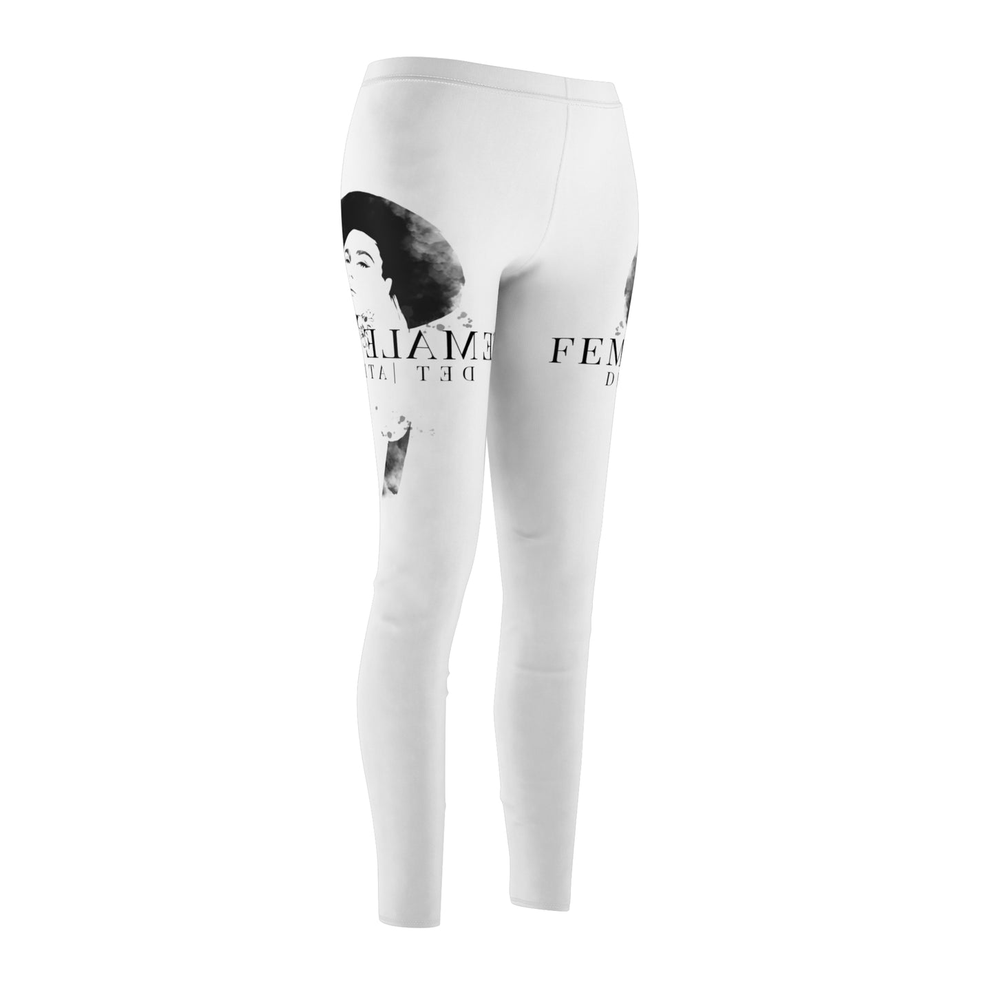 Stylish Women's Casual Leggings with Feminine Art Design