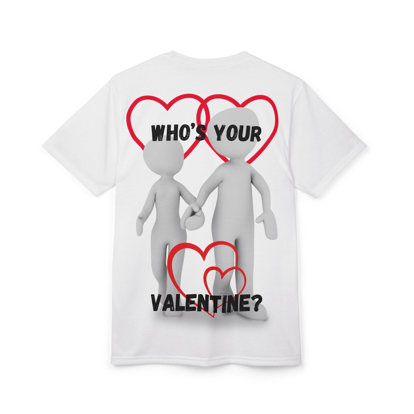 Valentine's Day Unisex Cut & Sew Tee - 'Who's Your Valentine?' Graphic