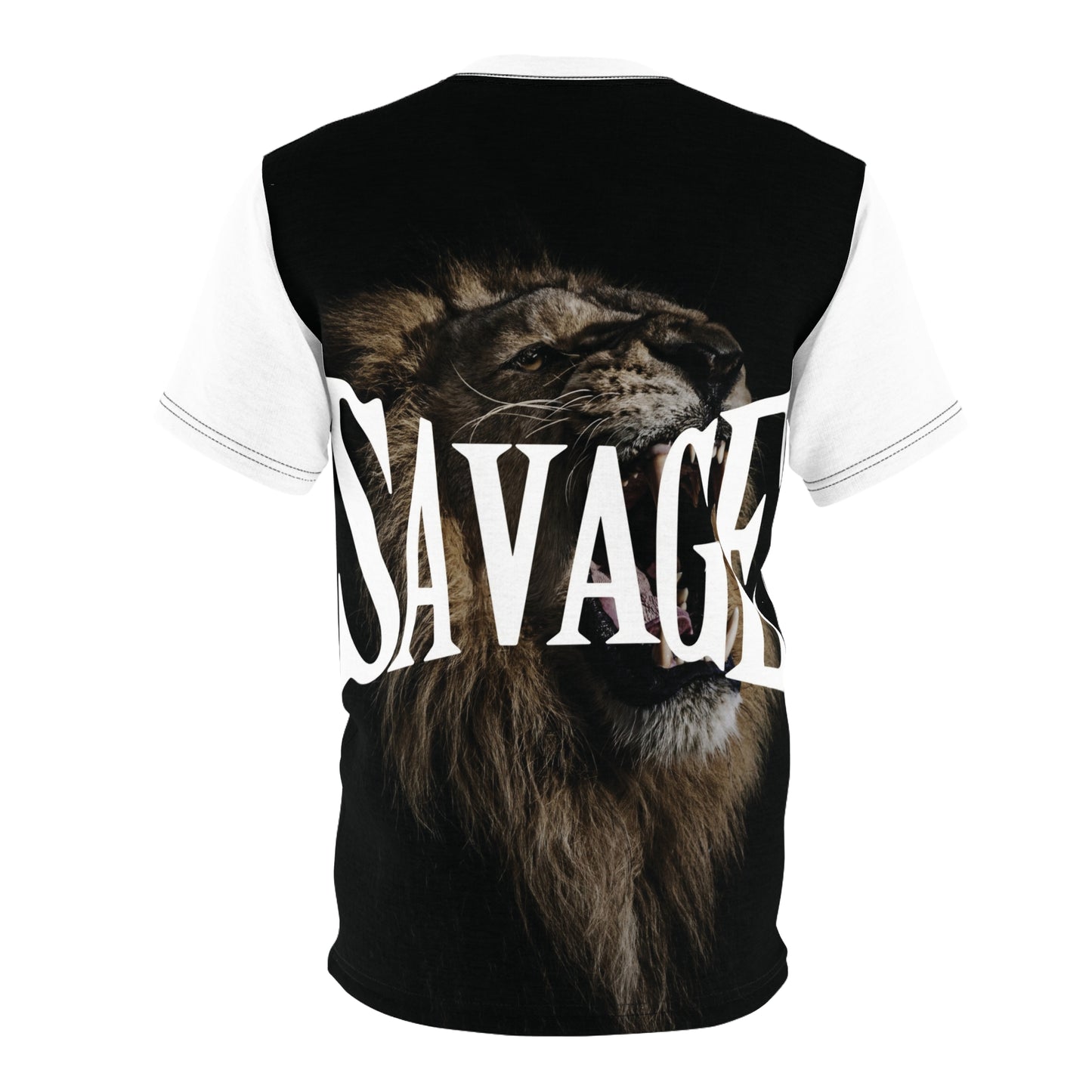 Savage Lion Unisex Cut & Sew Tee – Fierce Graphic T-Shirt for Adventurers & Trendsetters