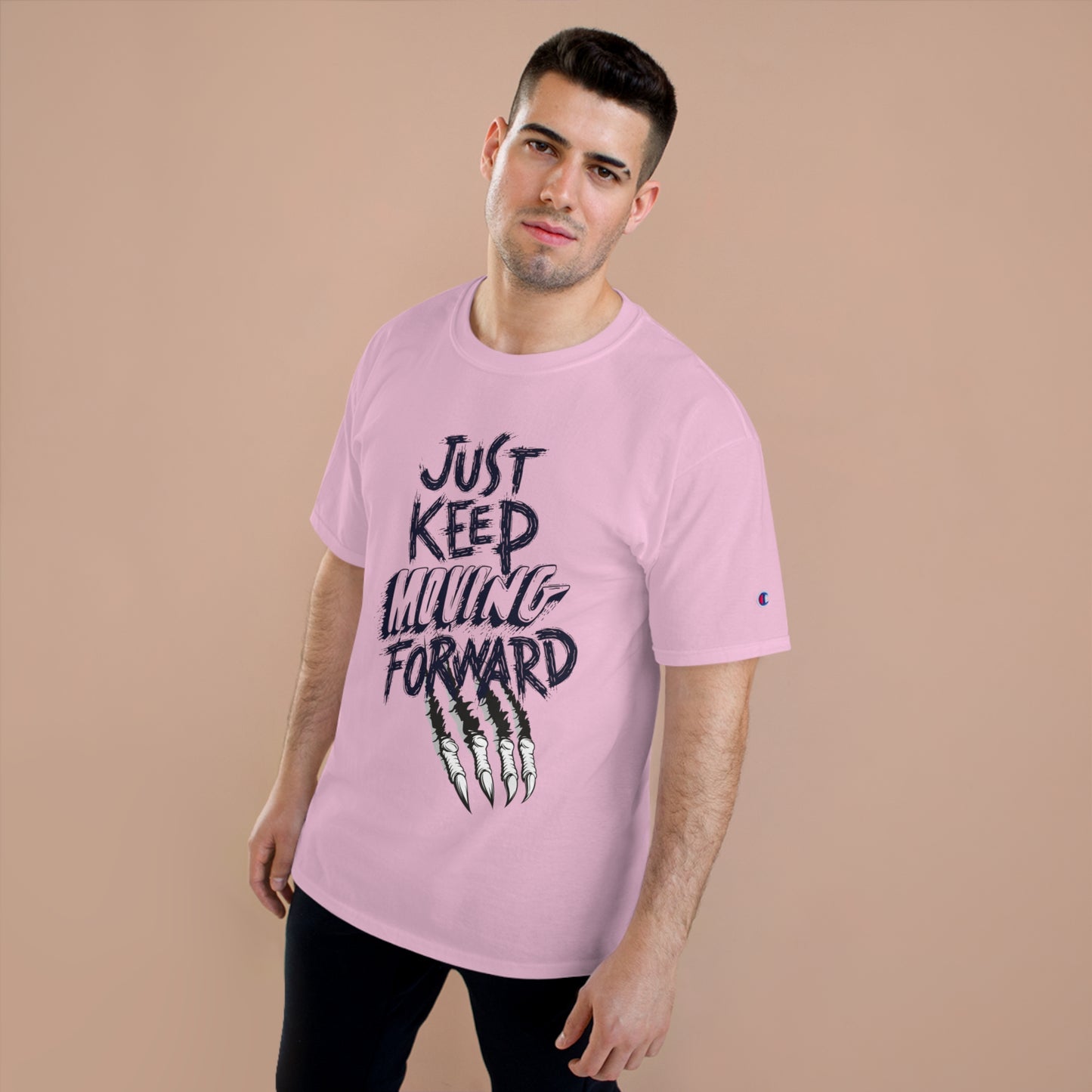 Motivational Champion T-Shirt - 'Just Keep Moving Forward' Graphic Tee