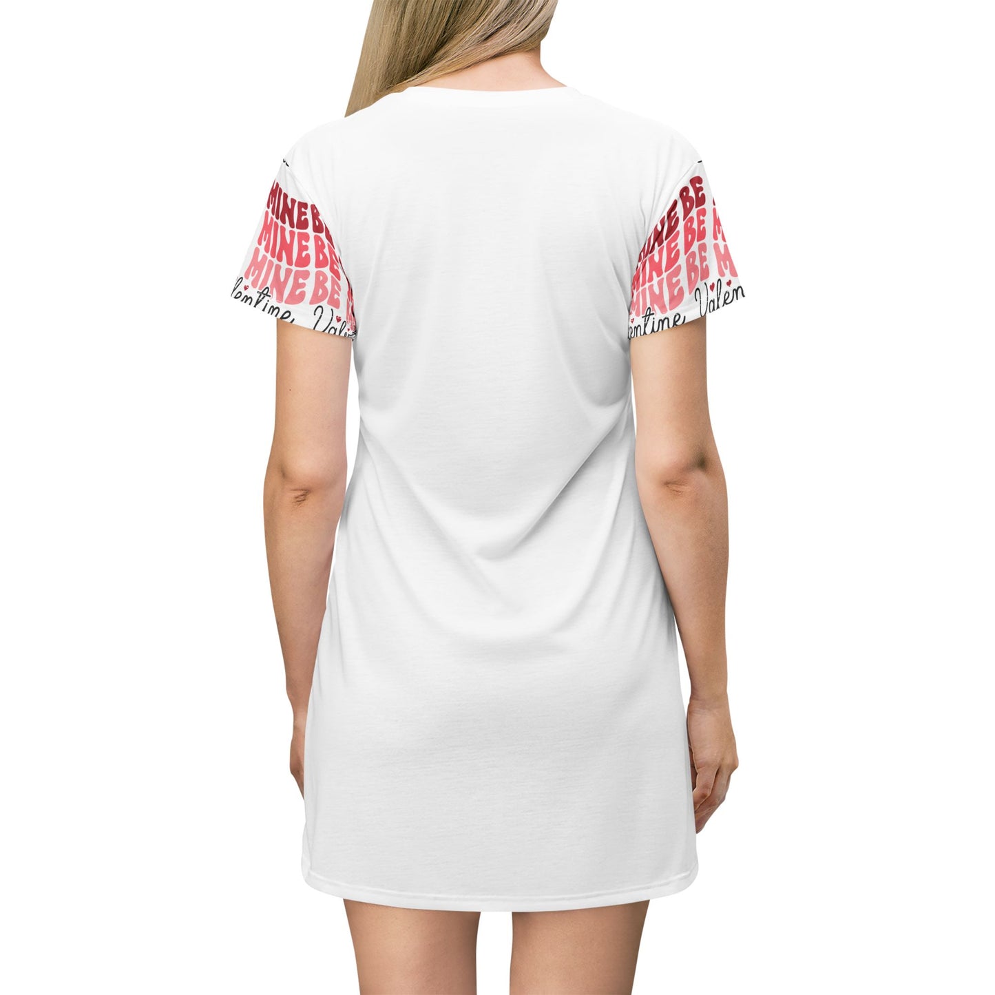 Valentine's Day 'Be Mine' T-Shirt Dress for Women - Cute and Comfy Love-Themed Dress