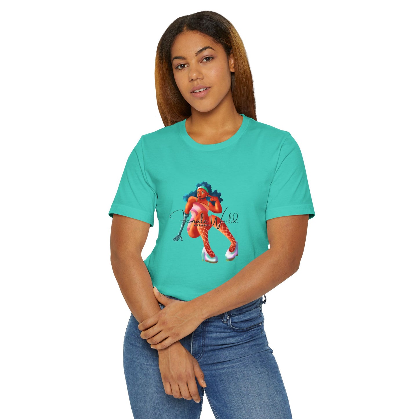 Female World Unisex Jersey T-Shirt - Bold & Playful Graphic Tee for Creative Souls