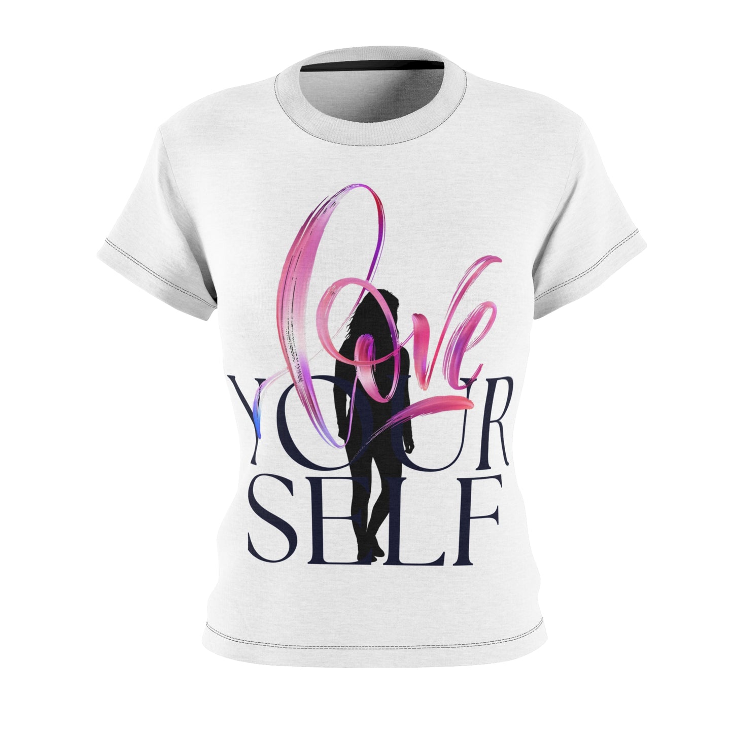 Inspirational Women's Cut & Sew Tee - 'Love Your Self' Graphic T-Shirt