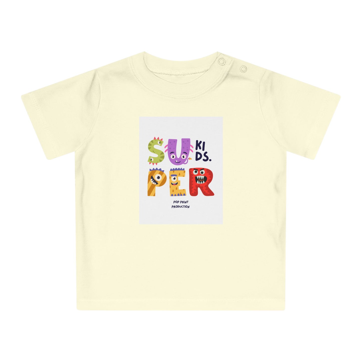 Super Kids Baby T-Shirt - Cute Cartoon Design for Playful Infants