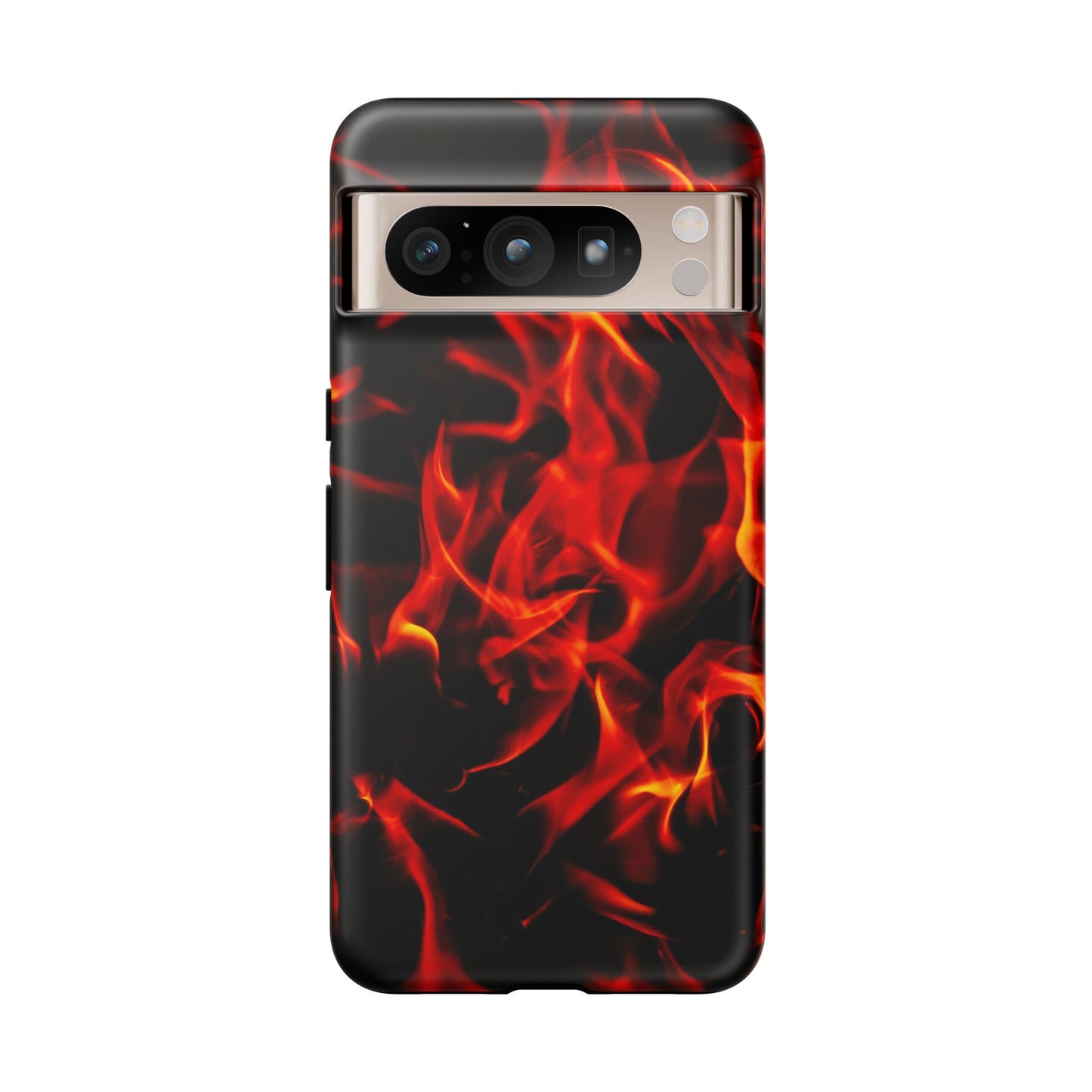 Fire Design Tough Phone Case - Bold Protection with Fiery Vibes