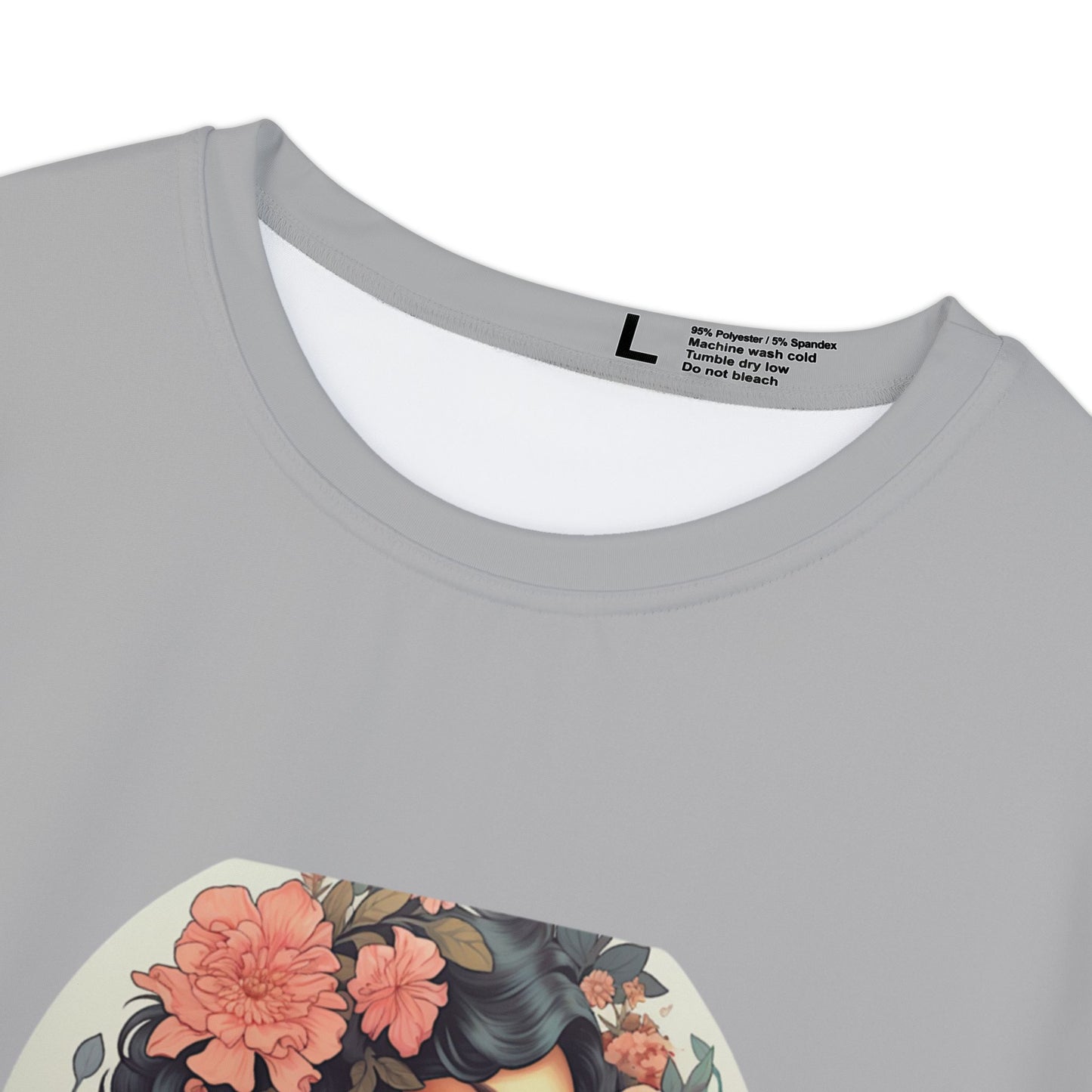 Feminine Floral Graphic Tee - 'Female Attire' Short Sleeve Shirt