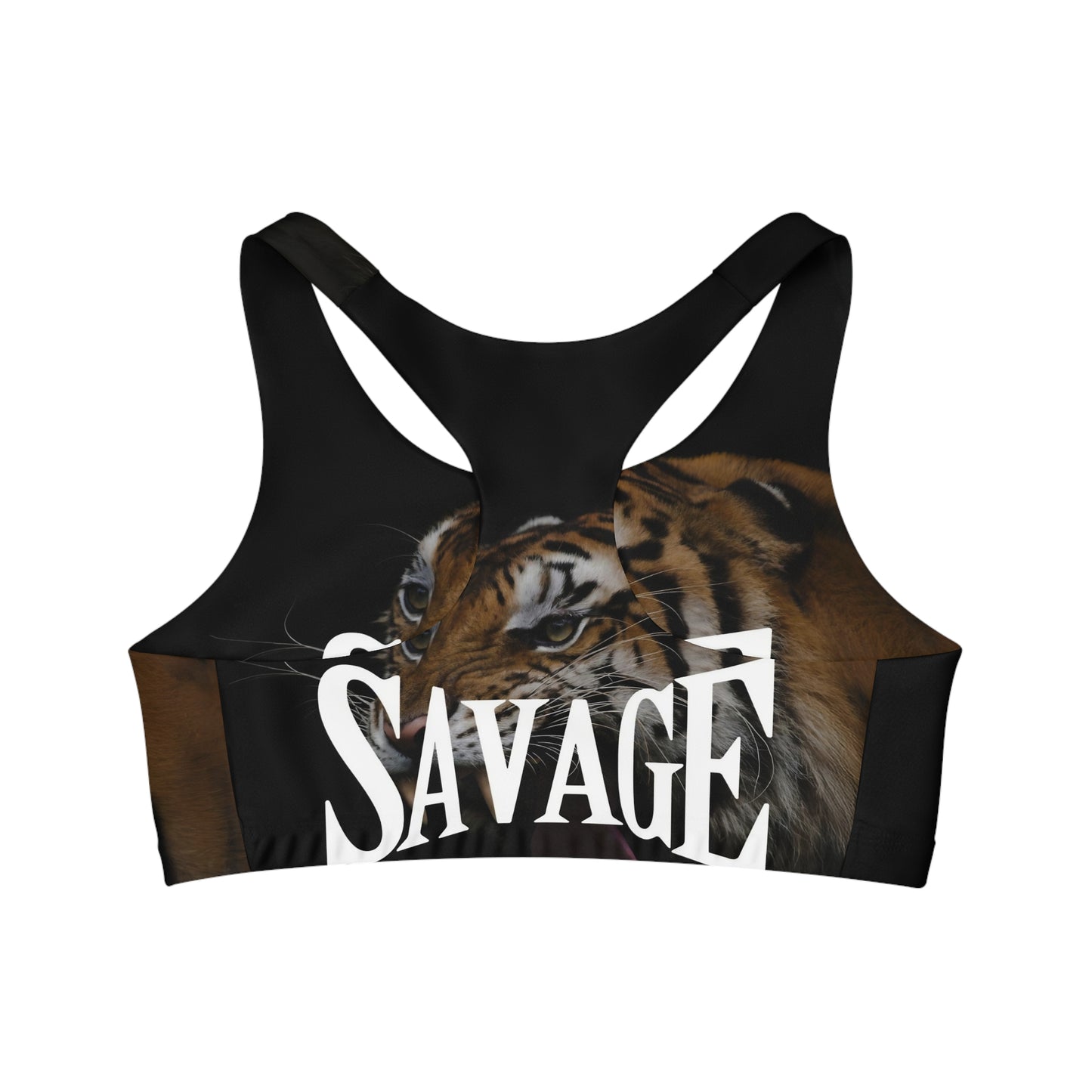 Savage Tiger Seamless Sports Bra - Fierce Activewear for Fitness Enthusiasts