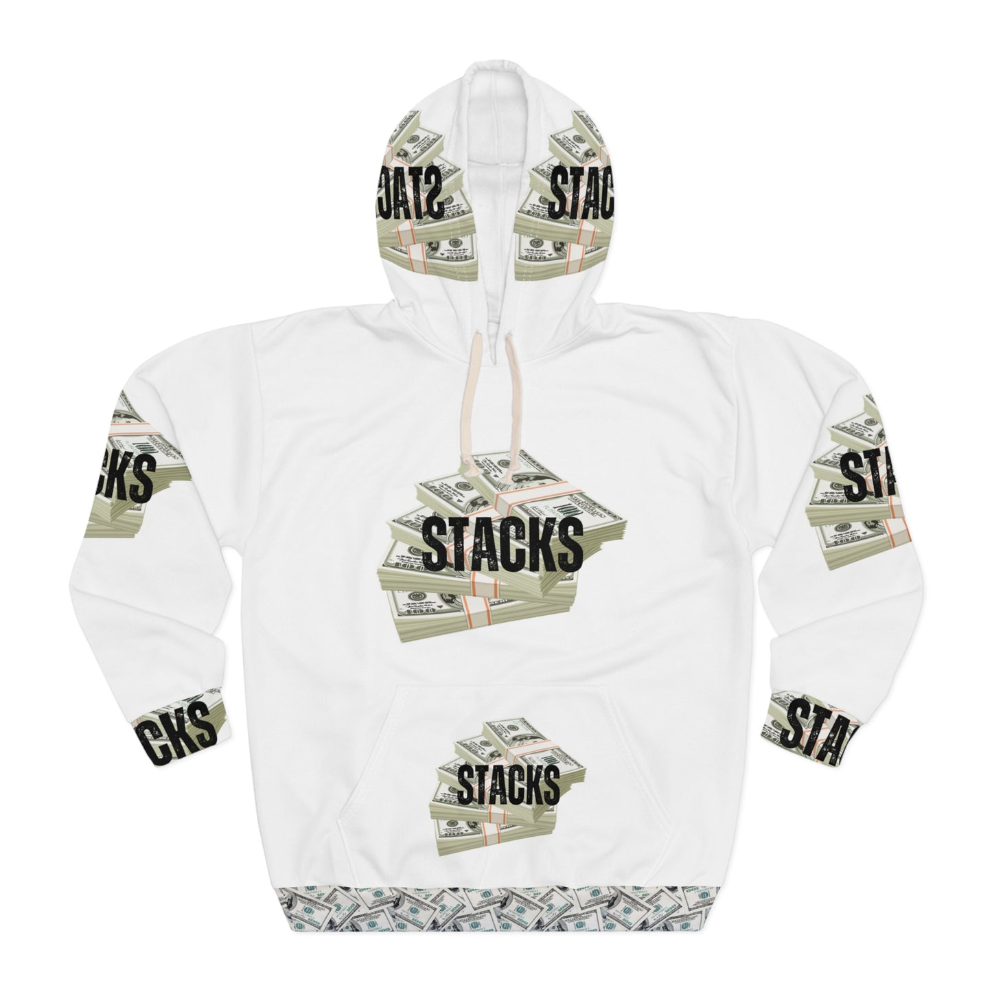 Trendy Money Stacks Unisex Pullover Hoodie - Perfect for Casual Wear & Gifts