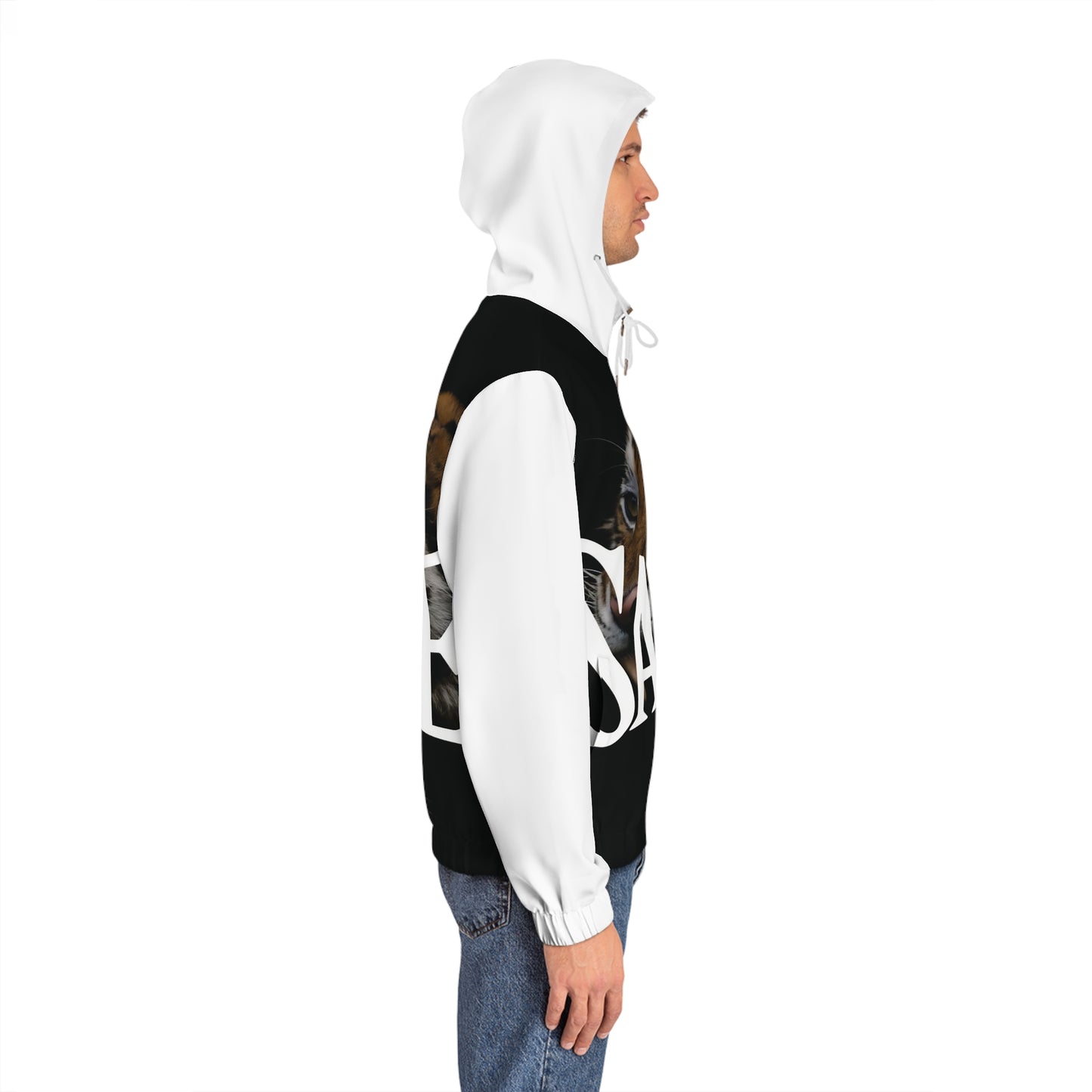 Savage Tiger Men's Full-Zip Hoodie - Bold & Edgy Streetwear