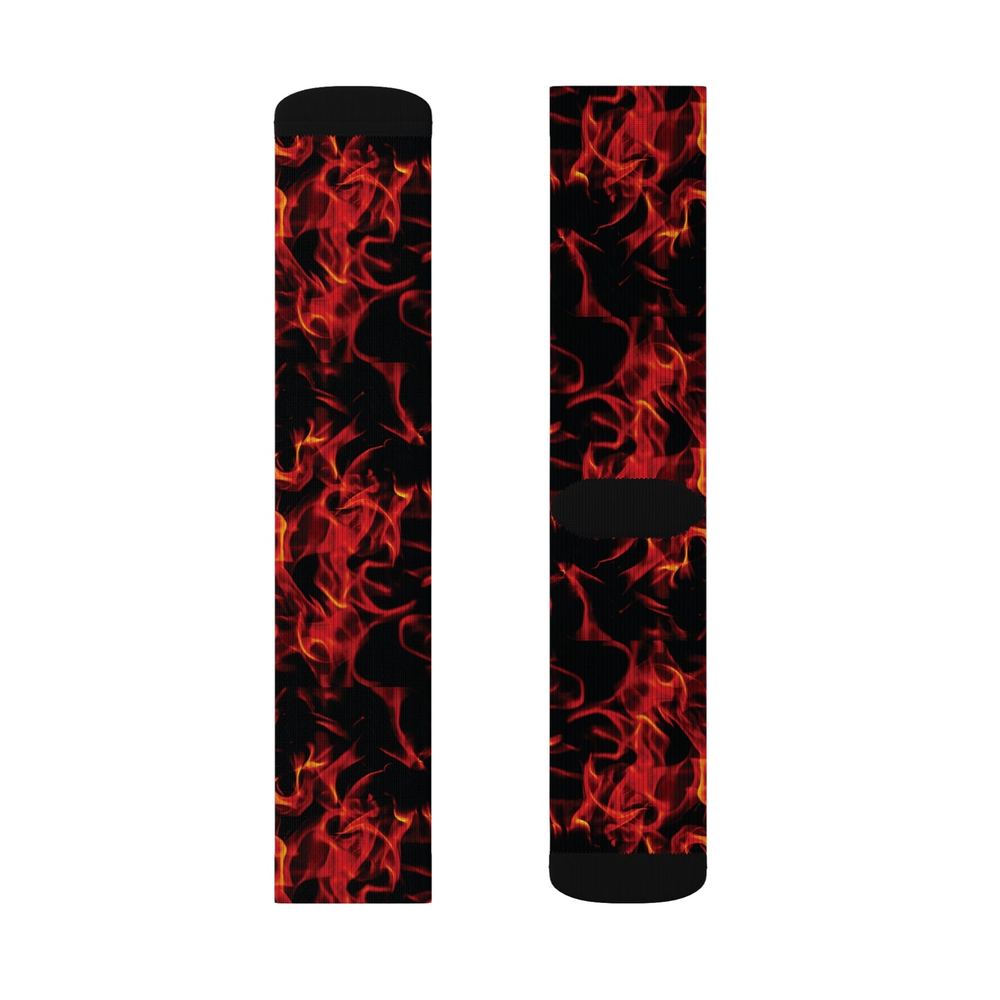 Fire Flames Sublimation Socks - Bold, Stylish, Perfect for Casual Wear and Gifting