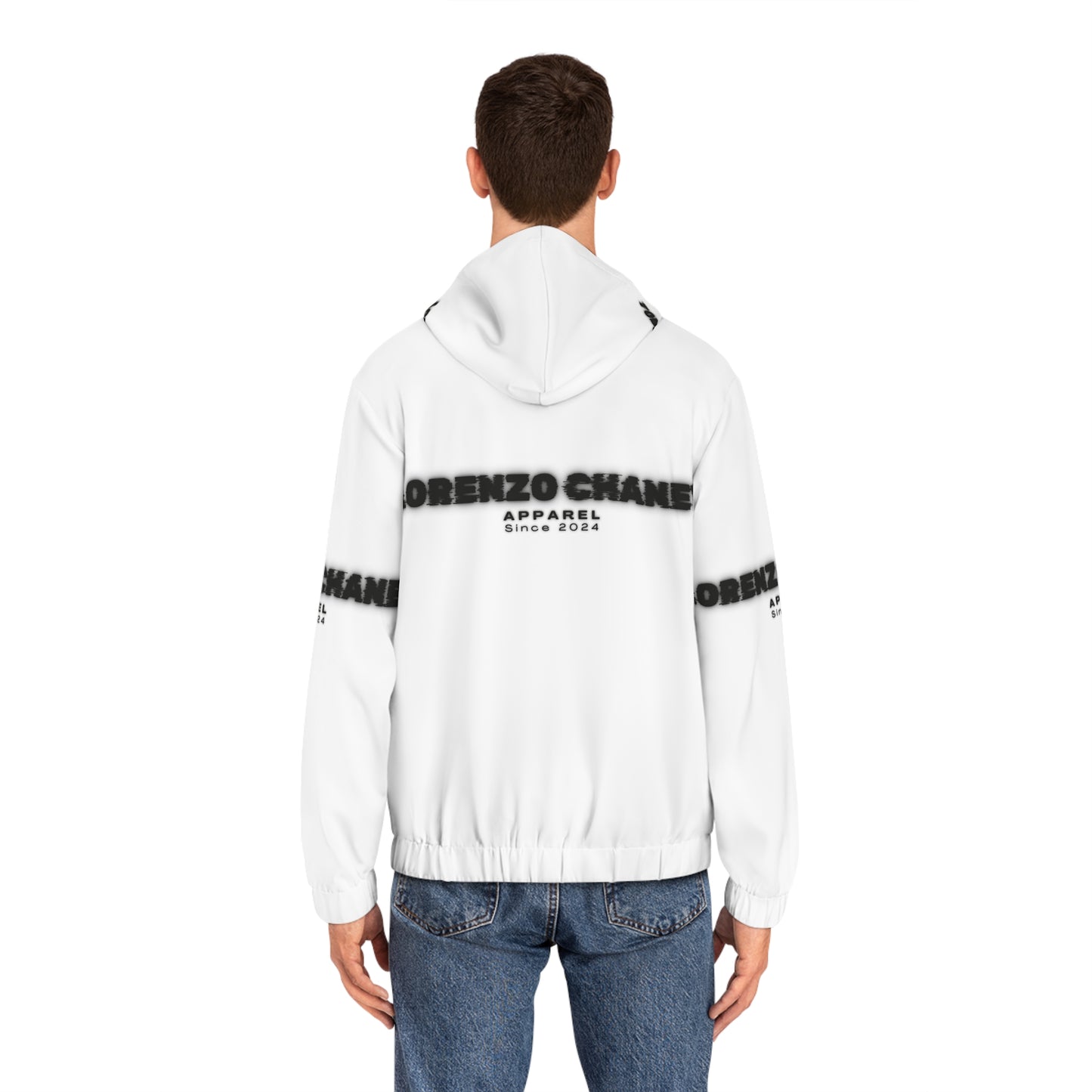 Lorenzo Chaney Men's Full-Zip Hoodie - Modern Streetwear with Bold Logo for Everyday Comfort