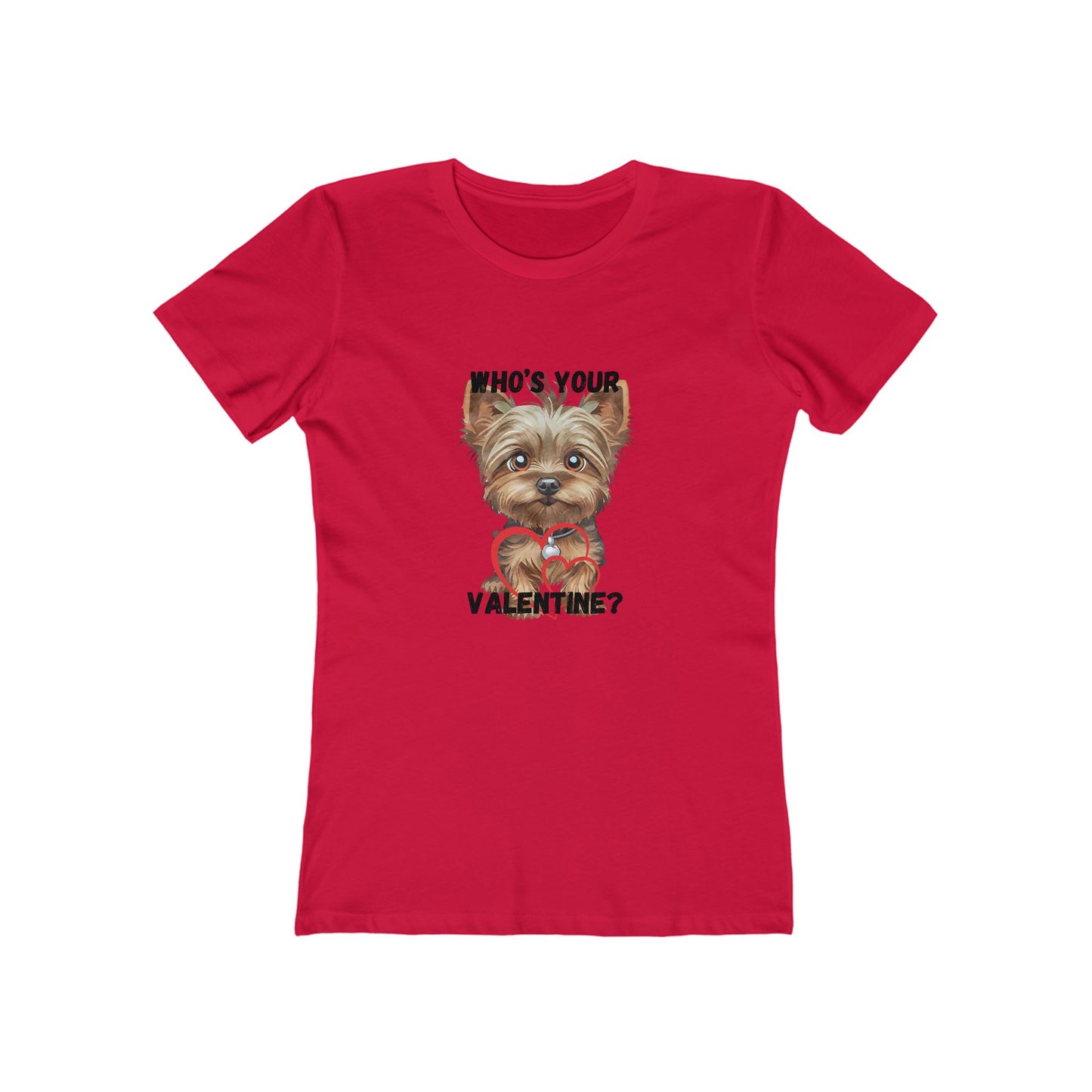 Valentine's Day Dog Lover Tee - "Who's Your Valentine?"