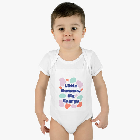 Cute Infant Bodysuit - "Little Humans, Big Energy" for Active Babies