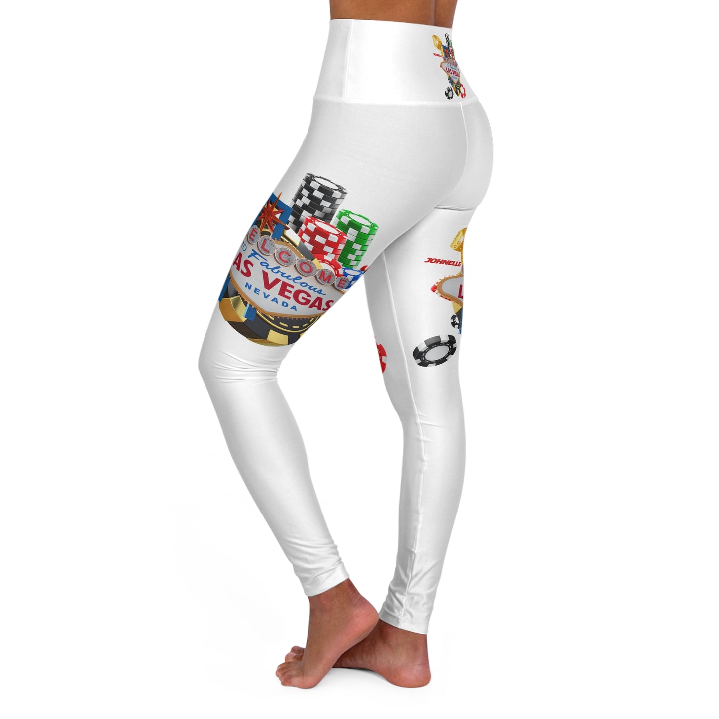 Las Vegas High Waisted Yoga Leggings - Fun Casino Vibes for Active Lifestyle