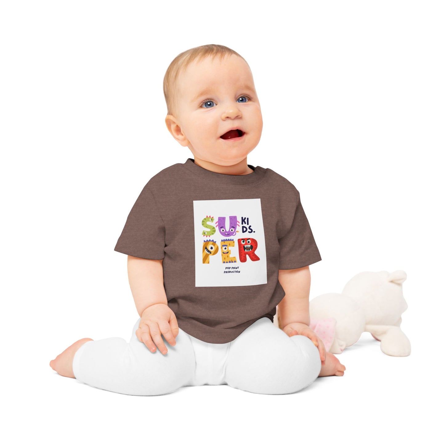 Super Kids Baby T-Shirt - Cute Cartoon Design for Playful Infants