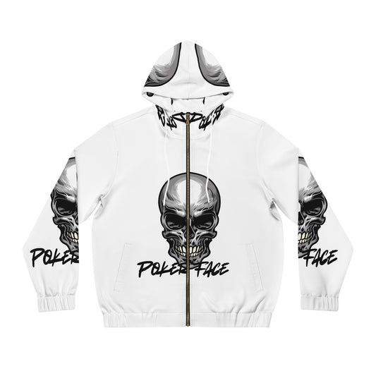 Poker Face Men's Full-Zip Hoodie (AOP)